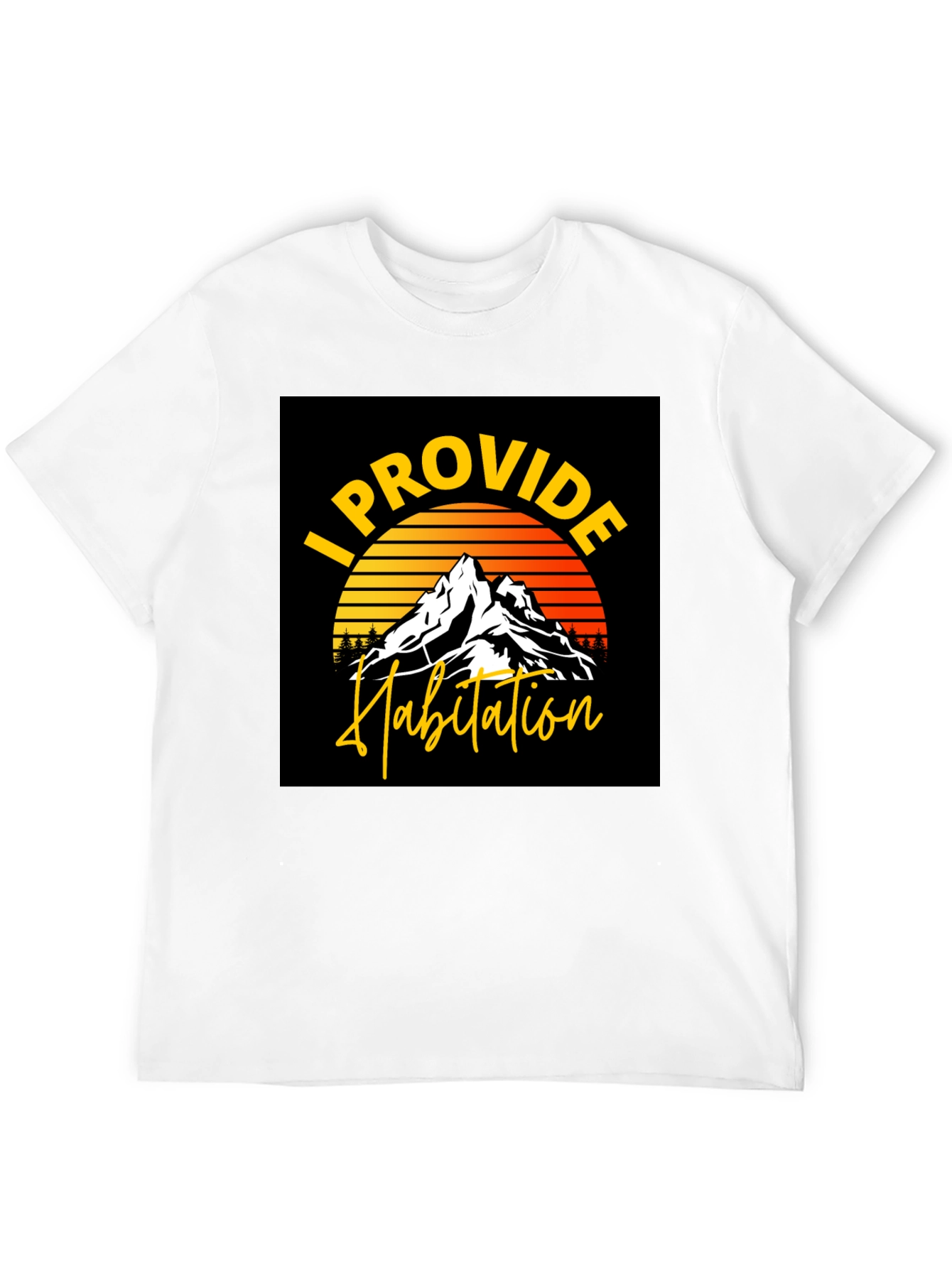 I Provide Habitation Mountain Sunset Graphic Tee