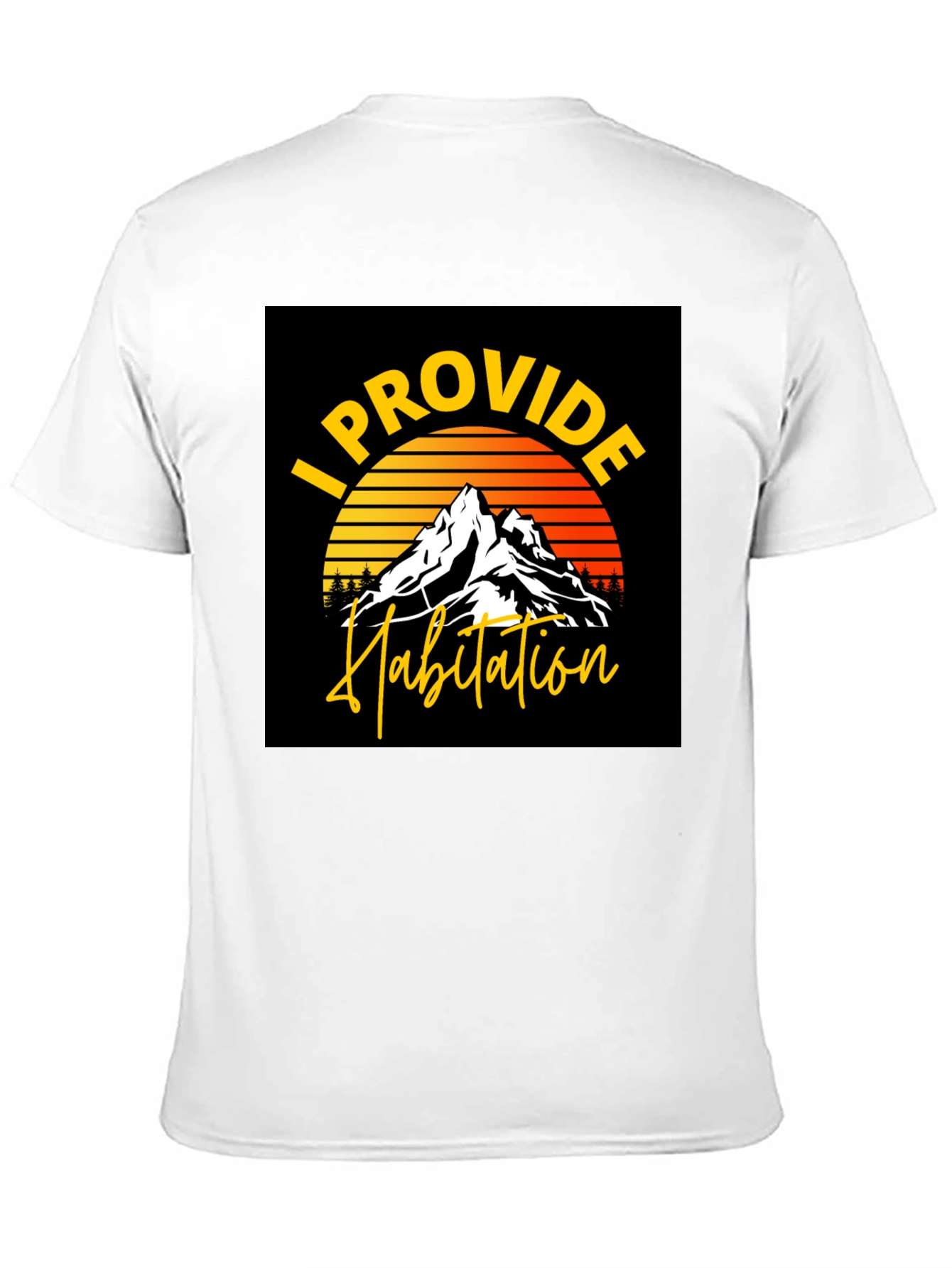 I Provide Habitation Mountain Sunset Graphic Tee