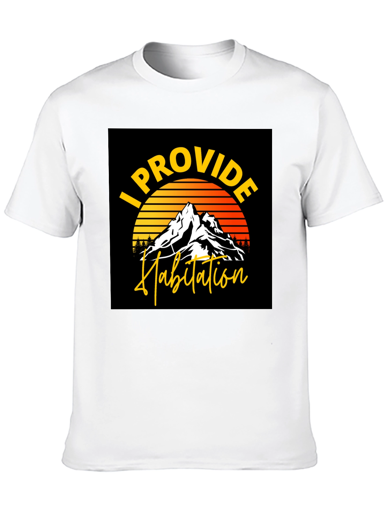 I Provide Habitation Mountain Sunset Graphic Tee