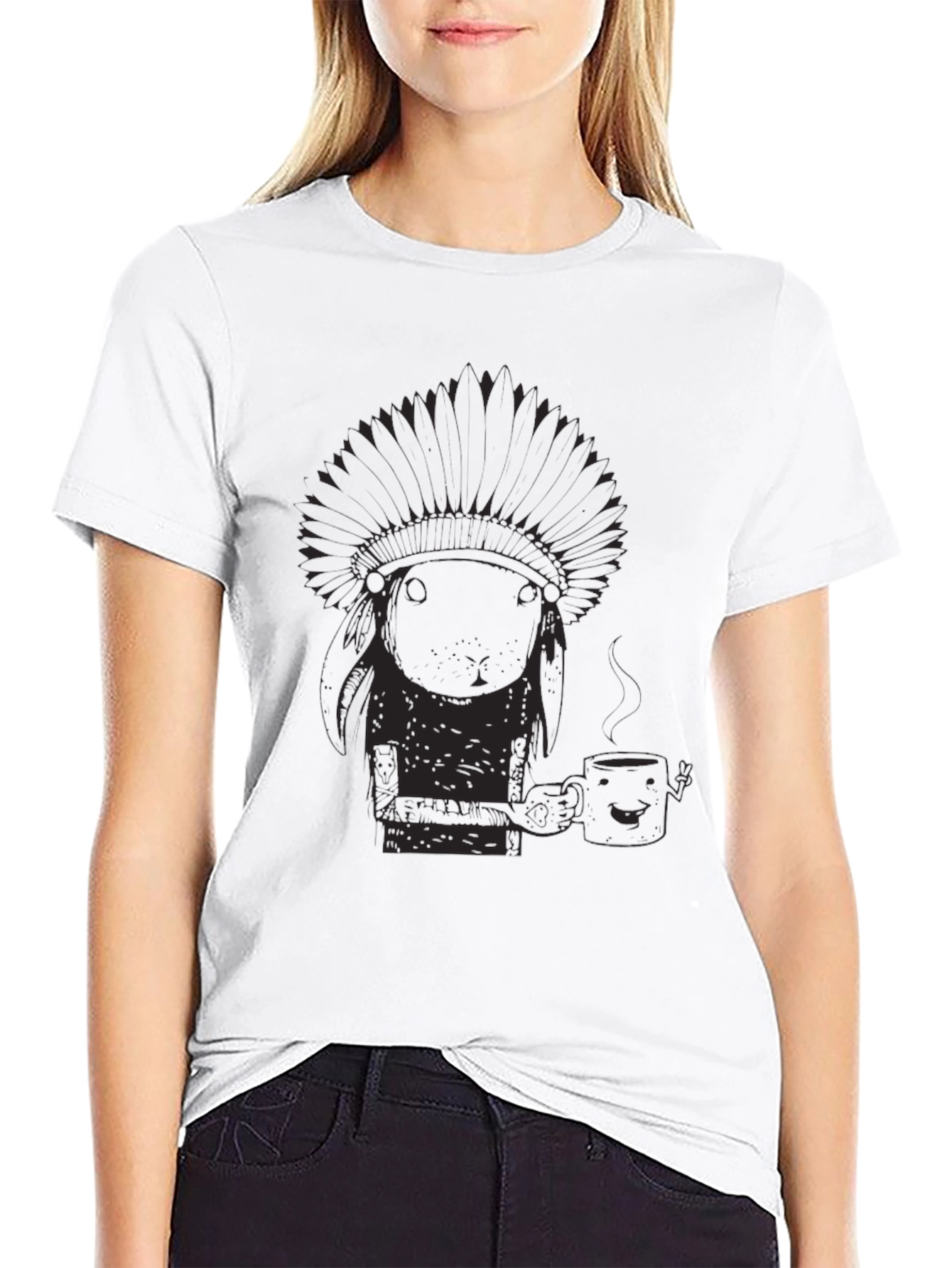 Novelty Graphic Tee - Funny Native American Design