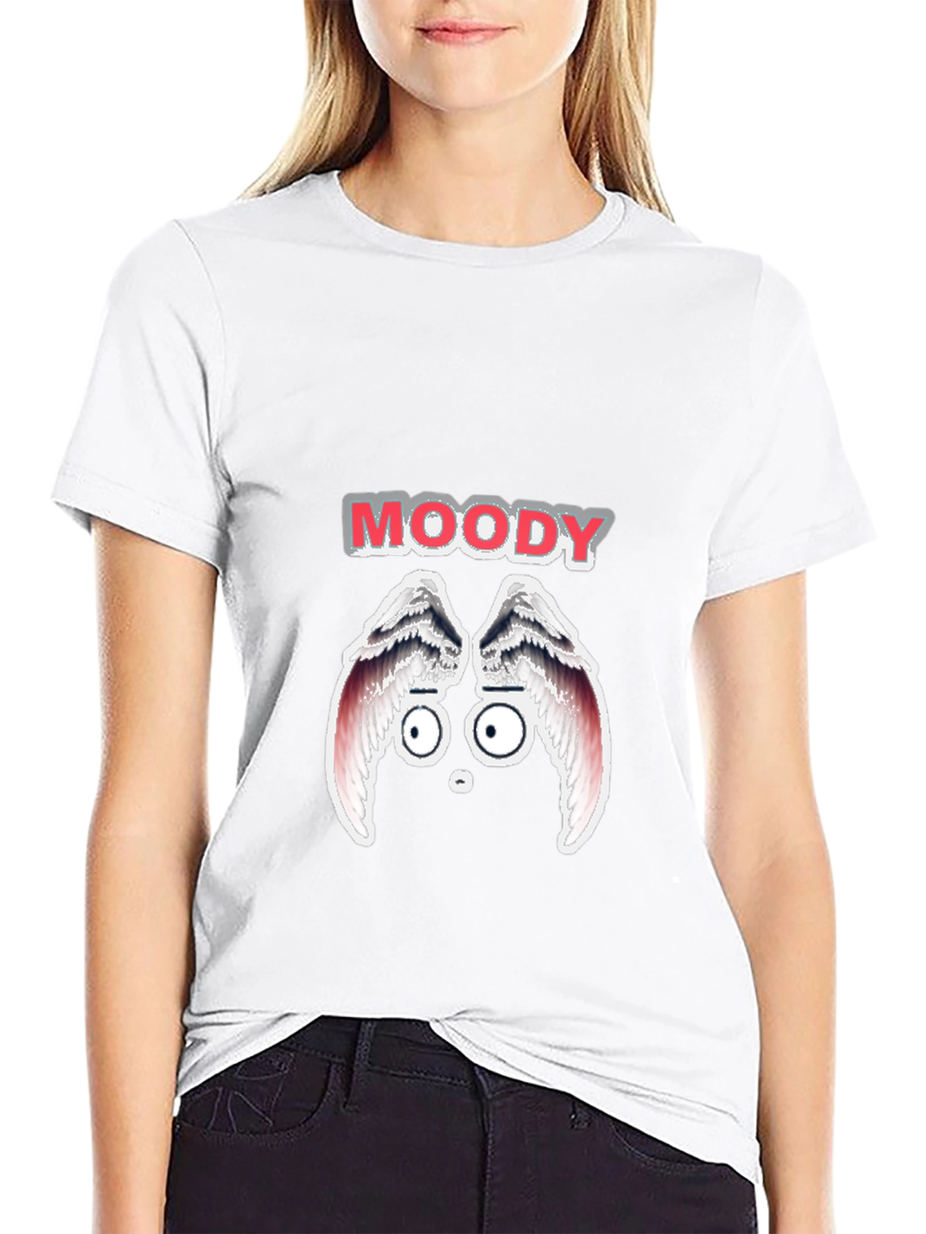 Moody Graphic Print Mens Black T-Shirt