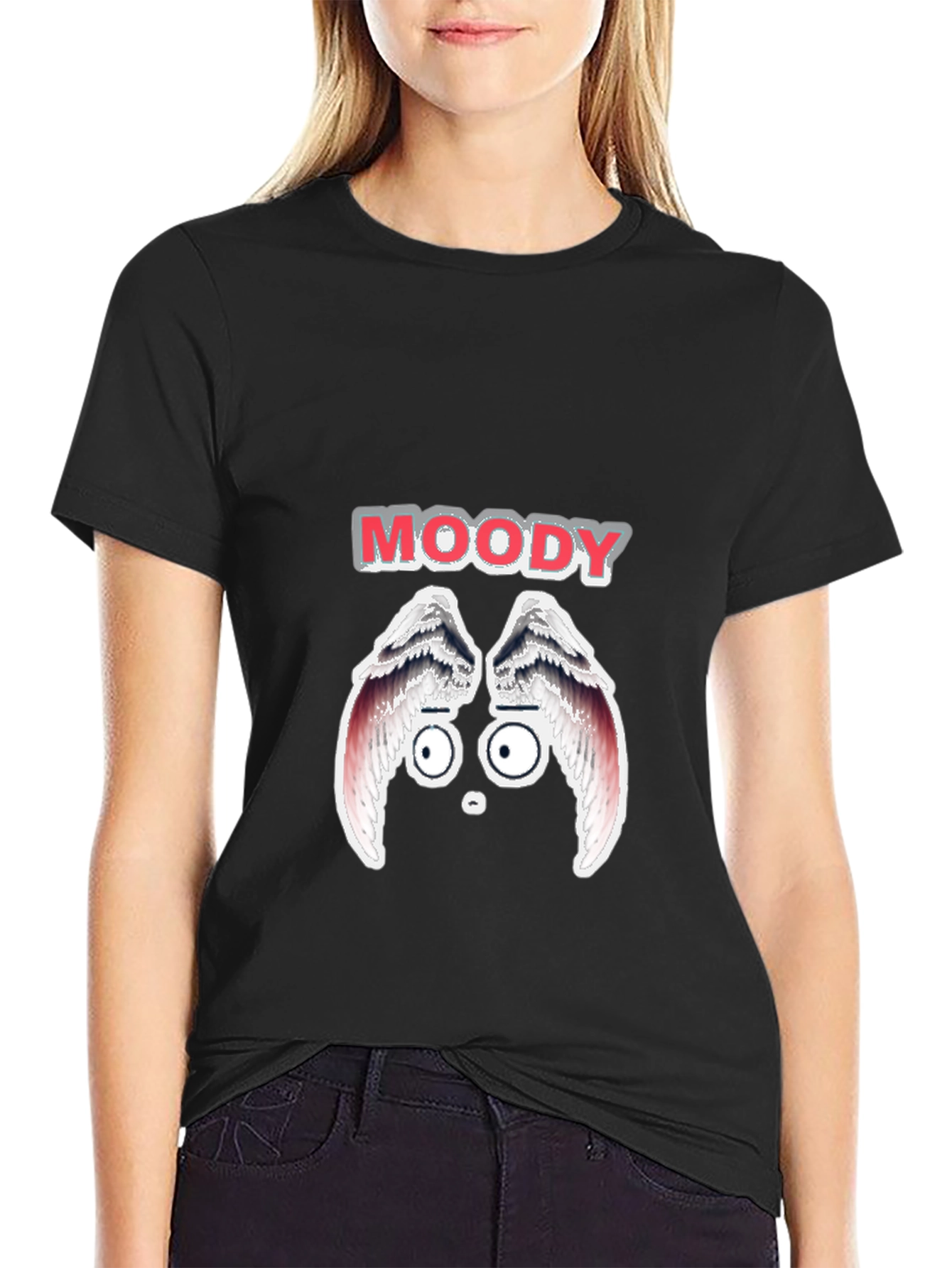 Moody Graphic Print Mens Black T-Shirt