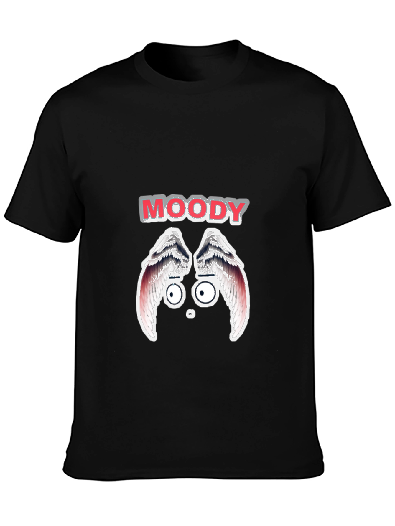 Moody Graphic Print Mens Black T-Shirt