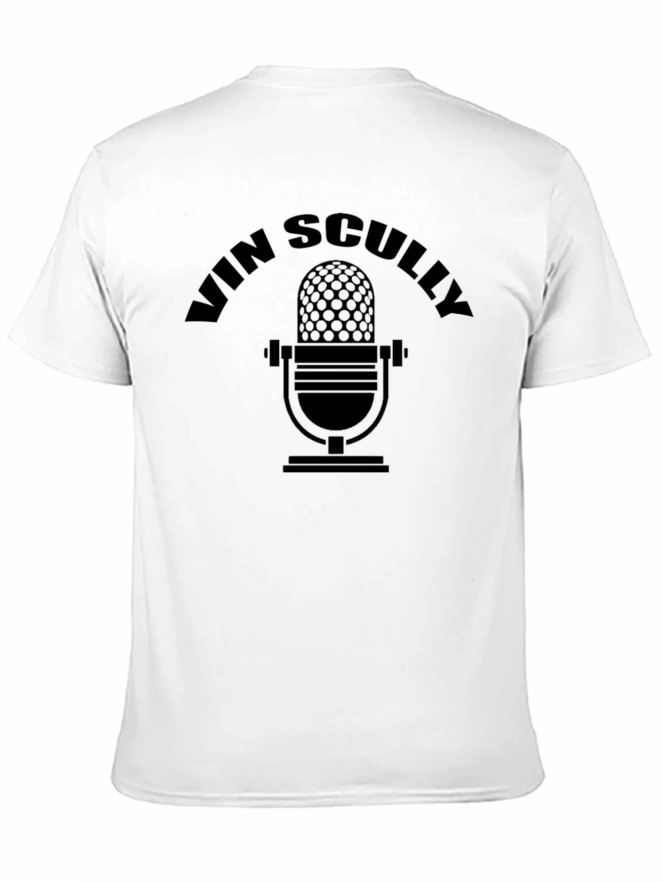 Vin Scully Microphone T-Shirt - Classic Broadcaster Tee