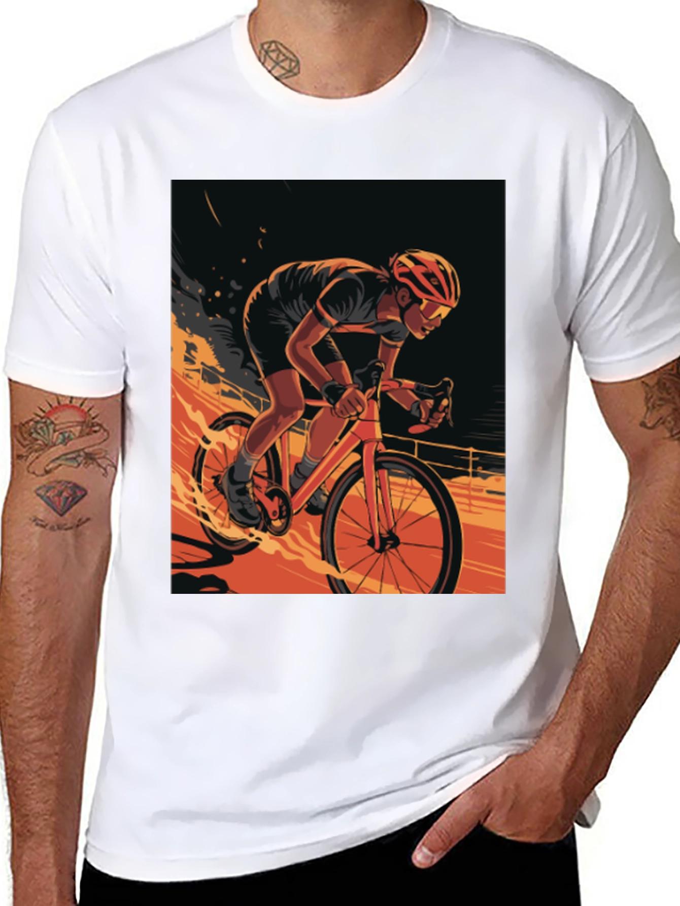 Cyclist Graphic Tee - Ride in Style