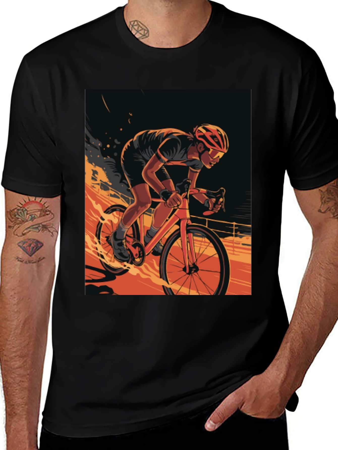 Cyclist Graphic Tee - Ride in Style