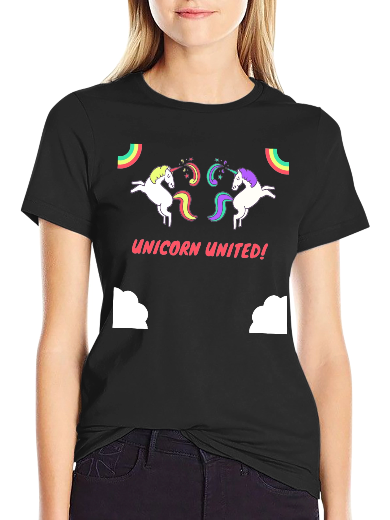 Unicorn United! Graphic Tee - Black