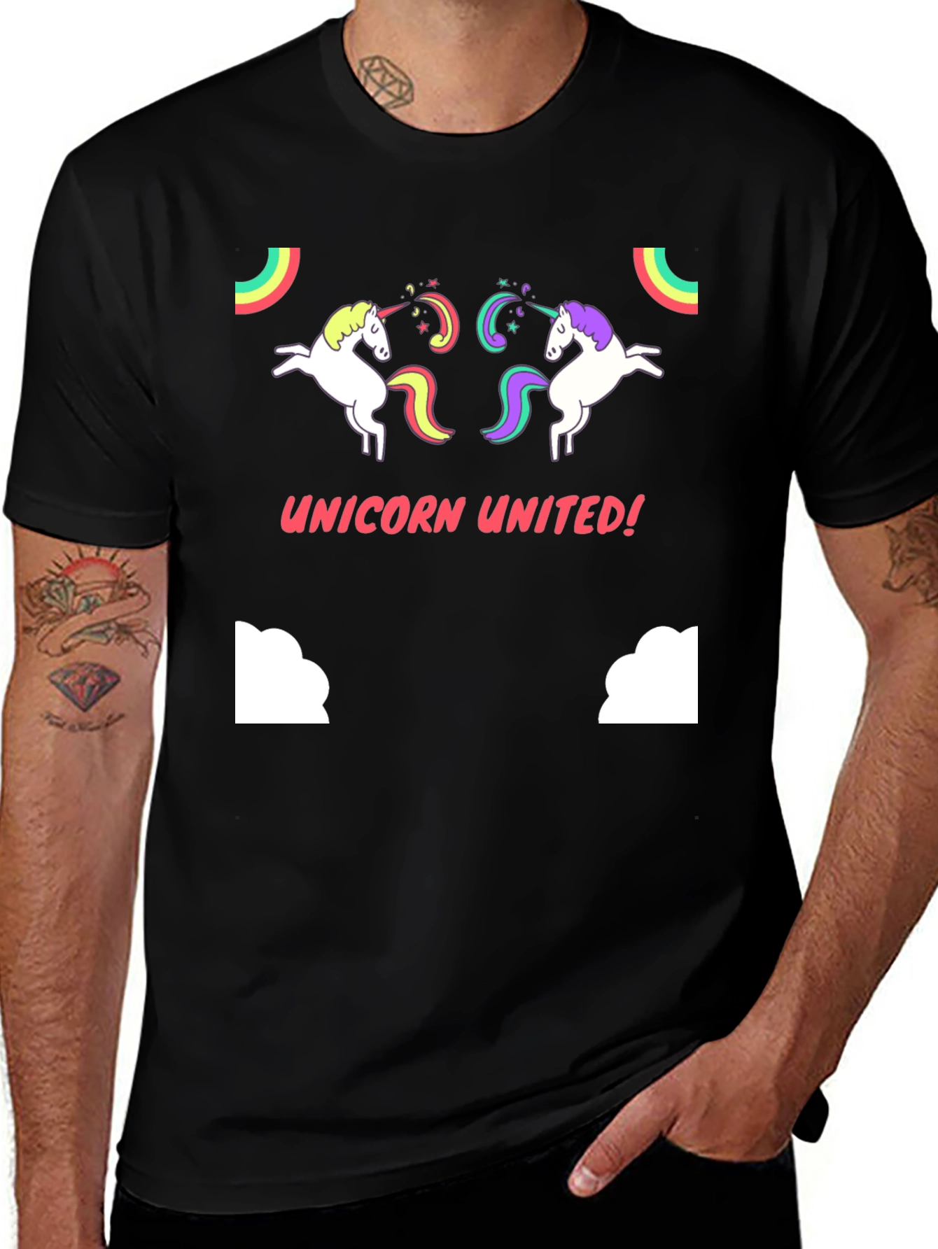 Unicorn United! Graphic Tee - Black