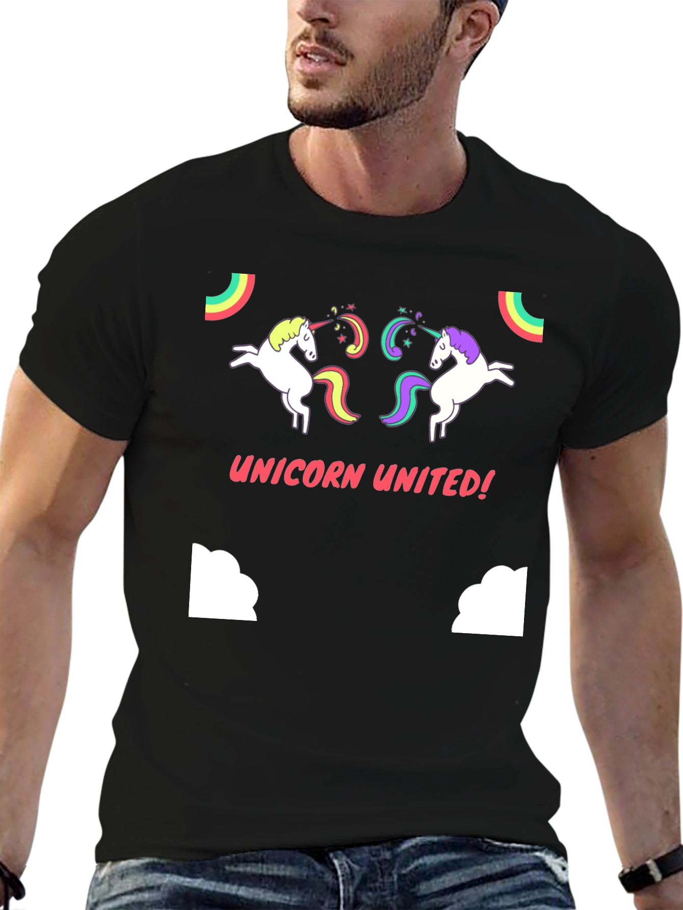 Unicorn United! Graphic Tee - Black