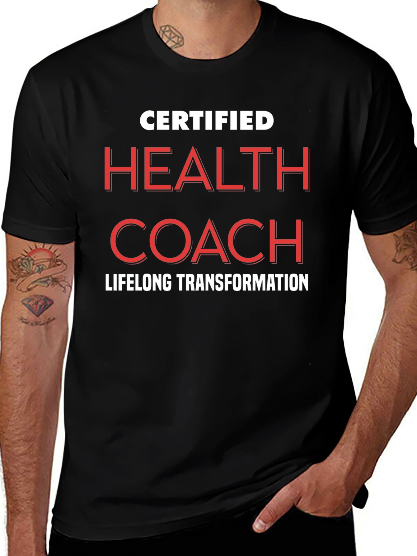 Certified Health Coach Black T-Shirt
