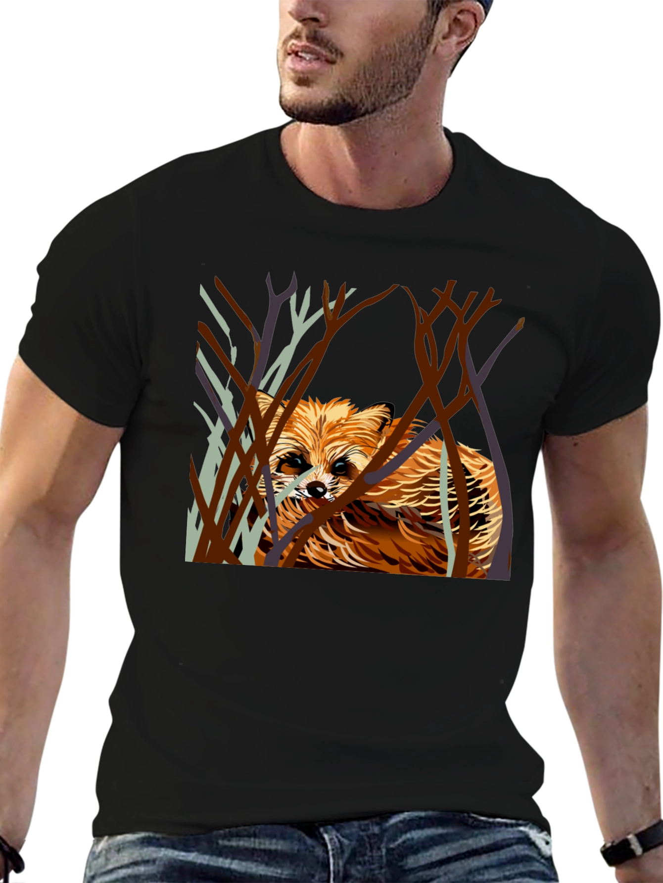 Raccoon in the Woods Graphic T-Shirt