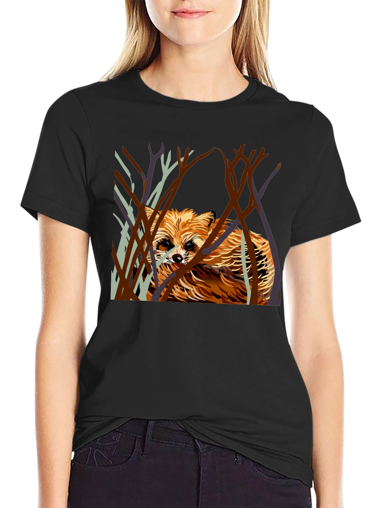 Raccoon in the Woods Graphic T-Shirt
