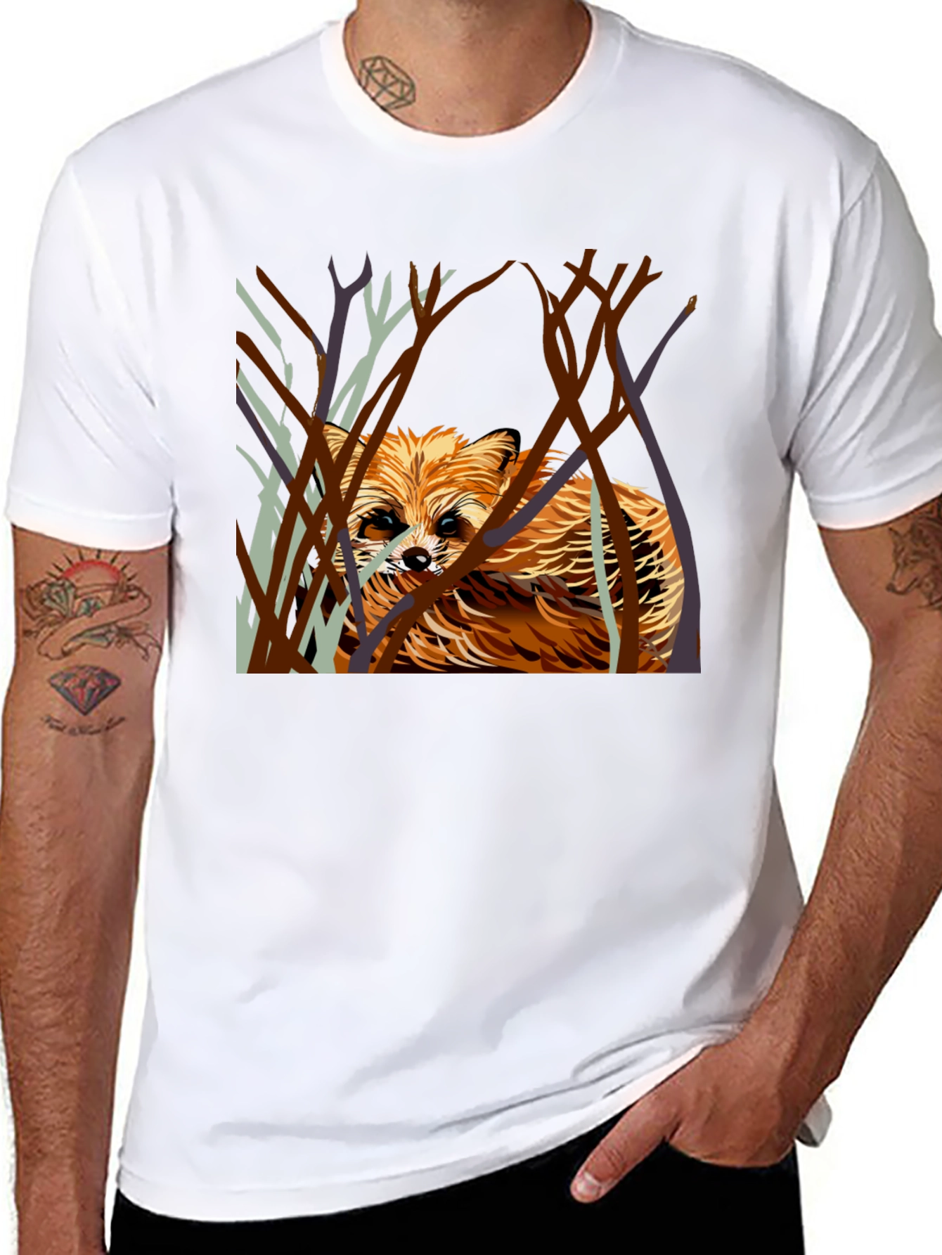 Raccoon in the Woods Graphic T-Shirt