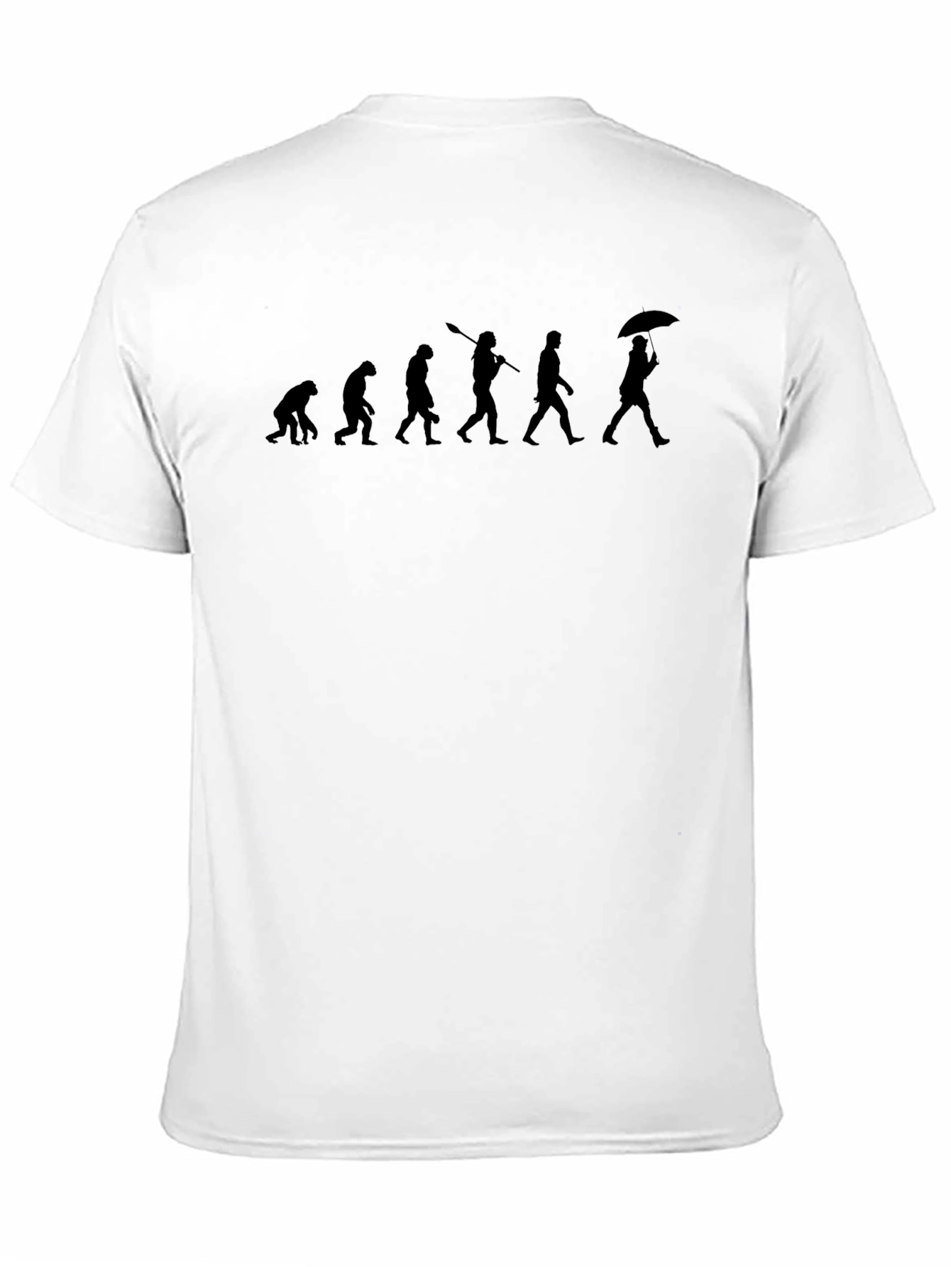 Evolution of Man Umbrella Graphic Tee - Black