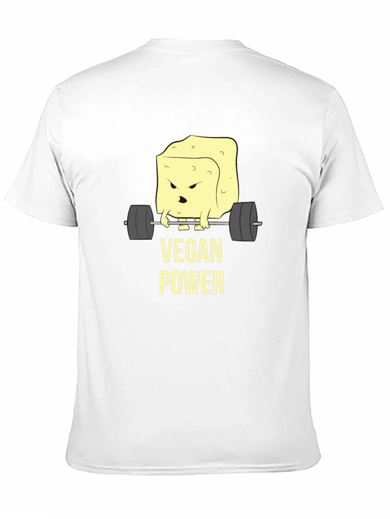 Vegan Power T-Shirt - Weightlifting Tofu Design