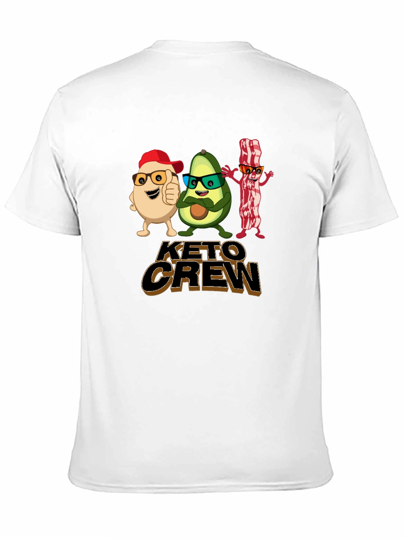 Keto Crew Cartoon T-Shirt - Black