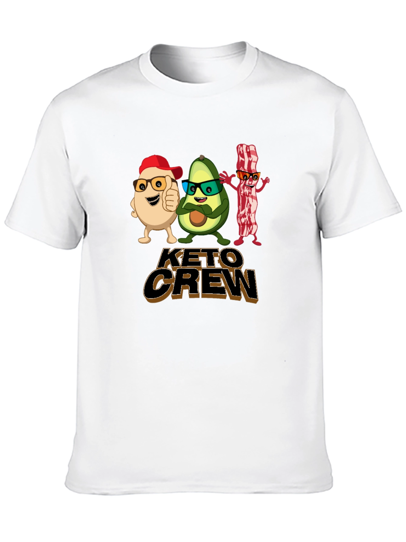 Keto Crew Cartoon T-Shirt - Black