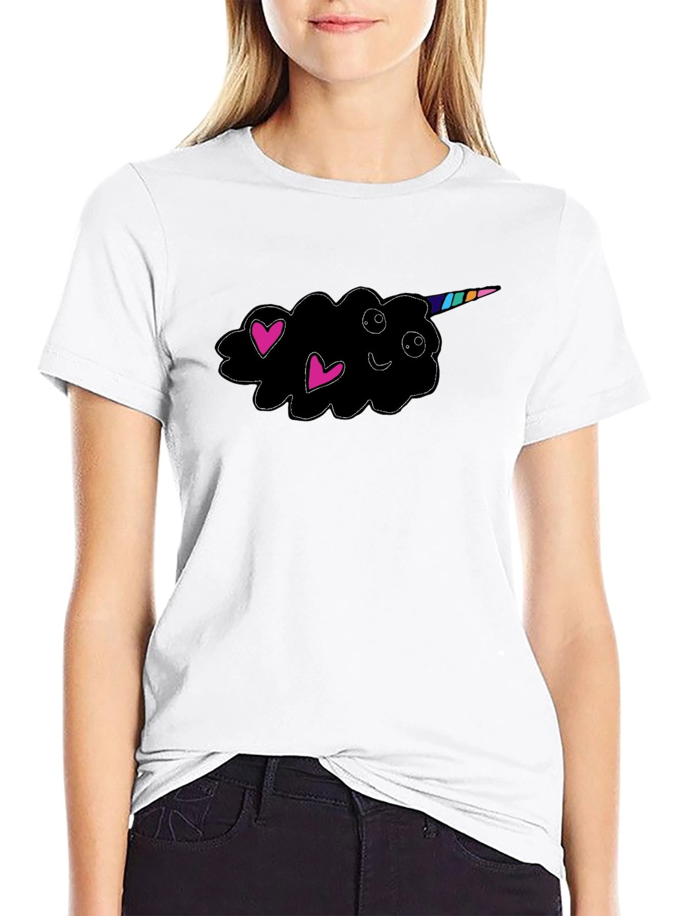 Unicorn Cloud Black T-Shirt