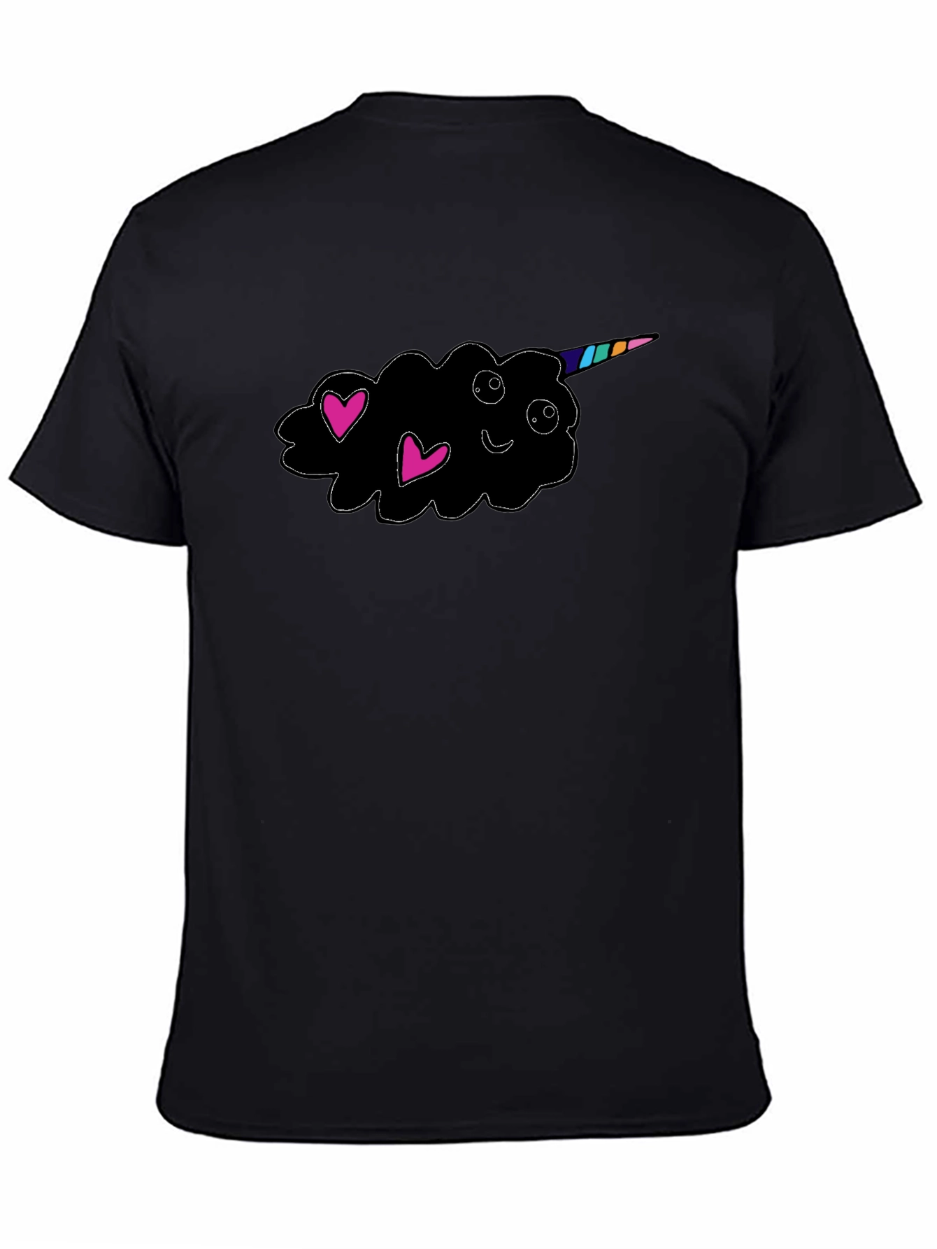 Unicorn Cloud Black T-Shirt