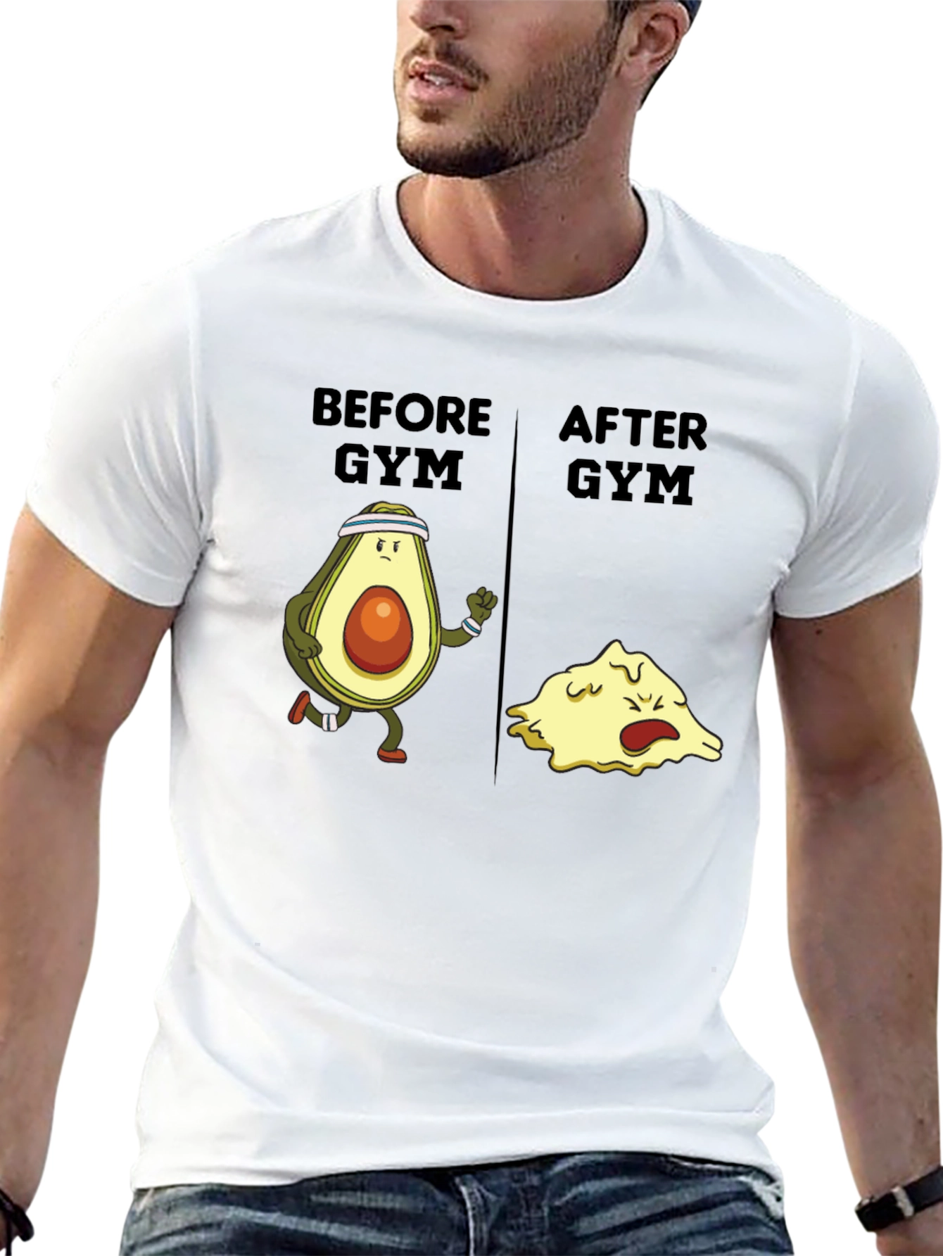 Funny Avocado Gym T-Shirt - Workout Humor