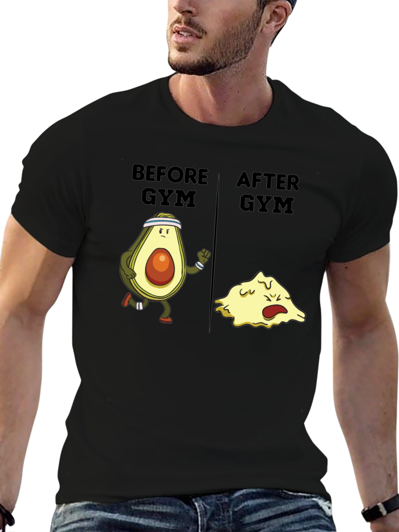 Funny Avocado Gym T-Shirt - Workout Humor