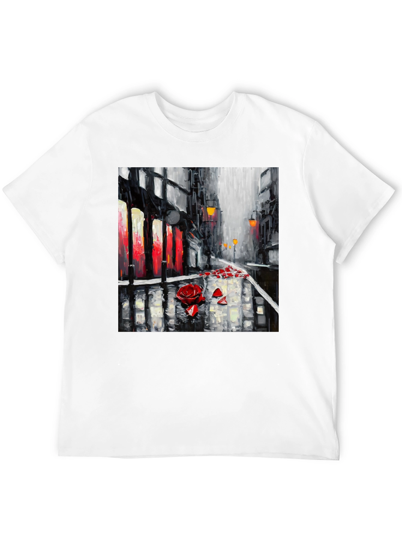 Rose City Black Tee - Artistic Streetwear