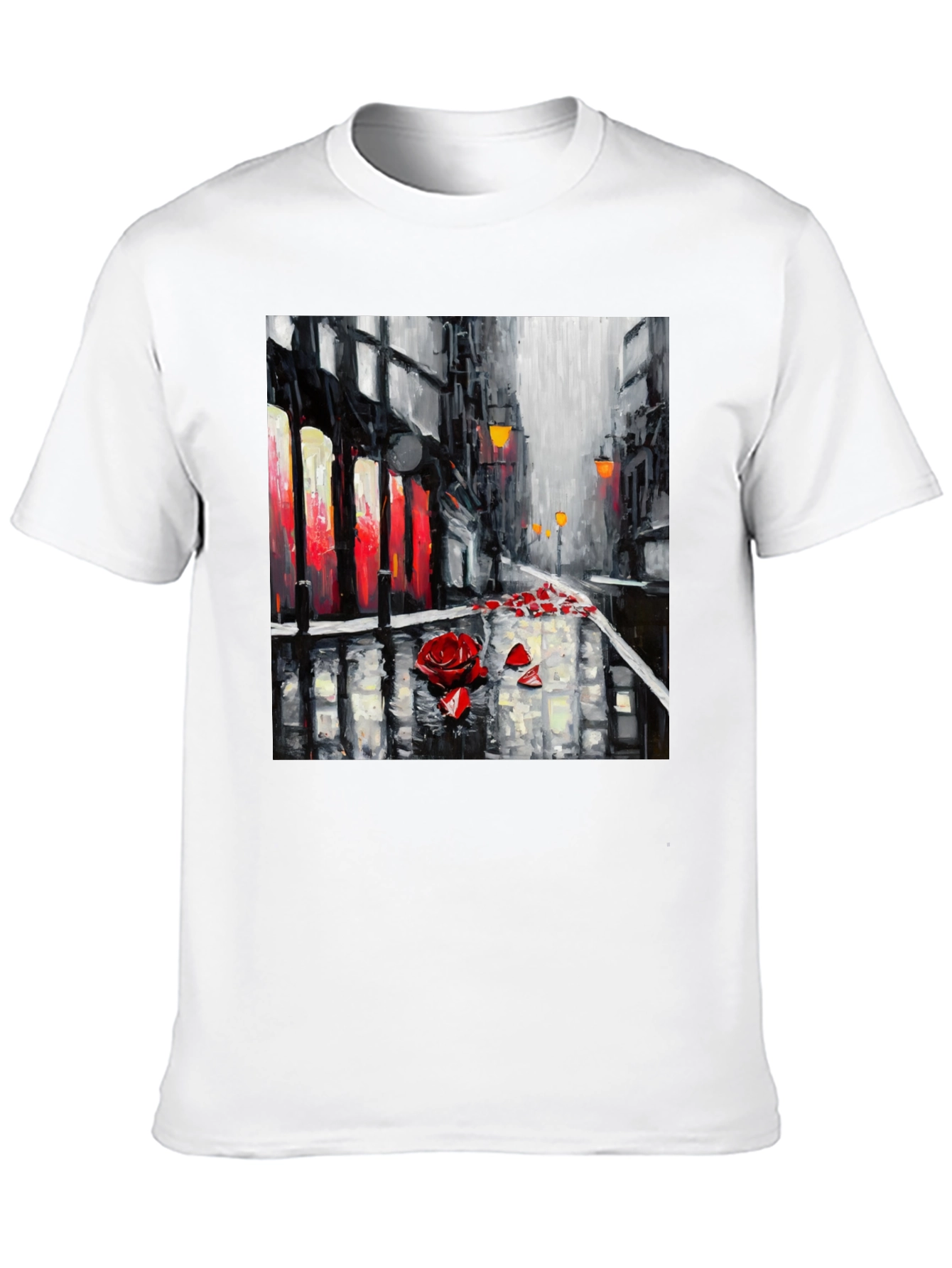 Rose City Black Tee - Artistic Streetwear