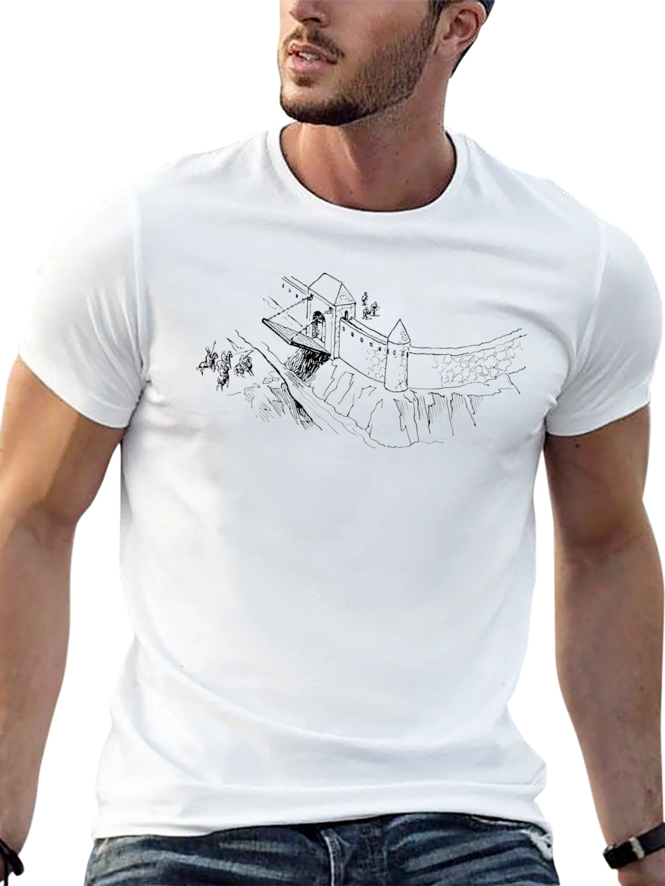 Medieval Castle T-Shirt - Classic Black Tee
