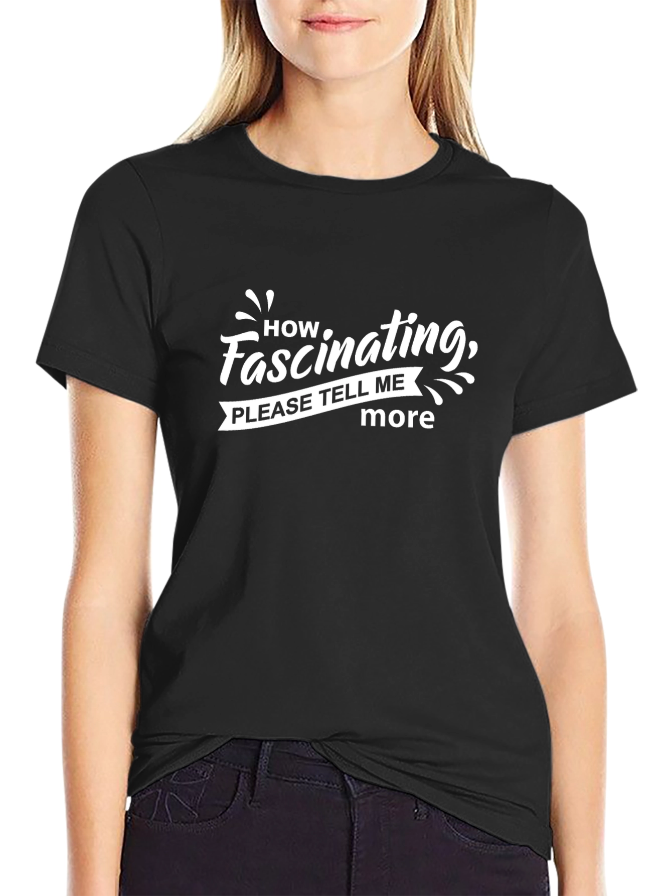 Fascinating Humor Graphic Black T-Shirt
