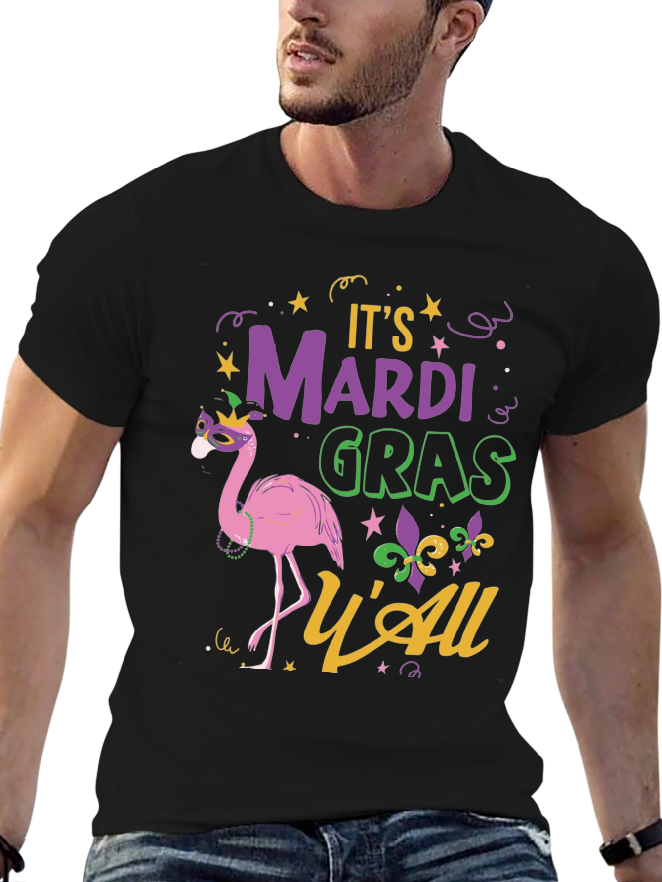 Mardi Gras Flamingo Tee