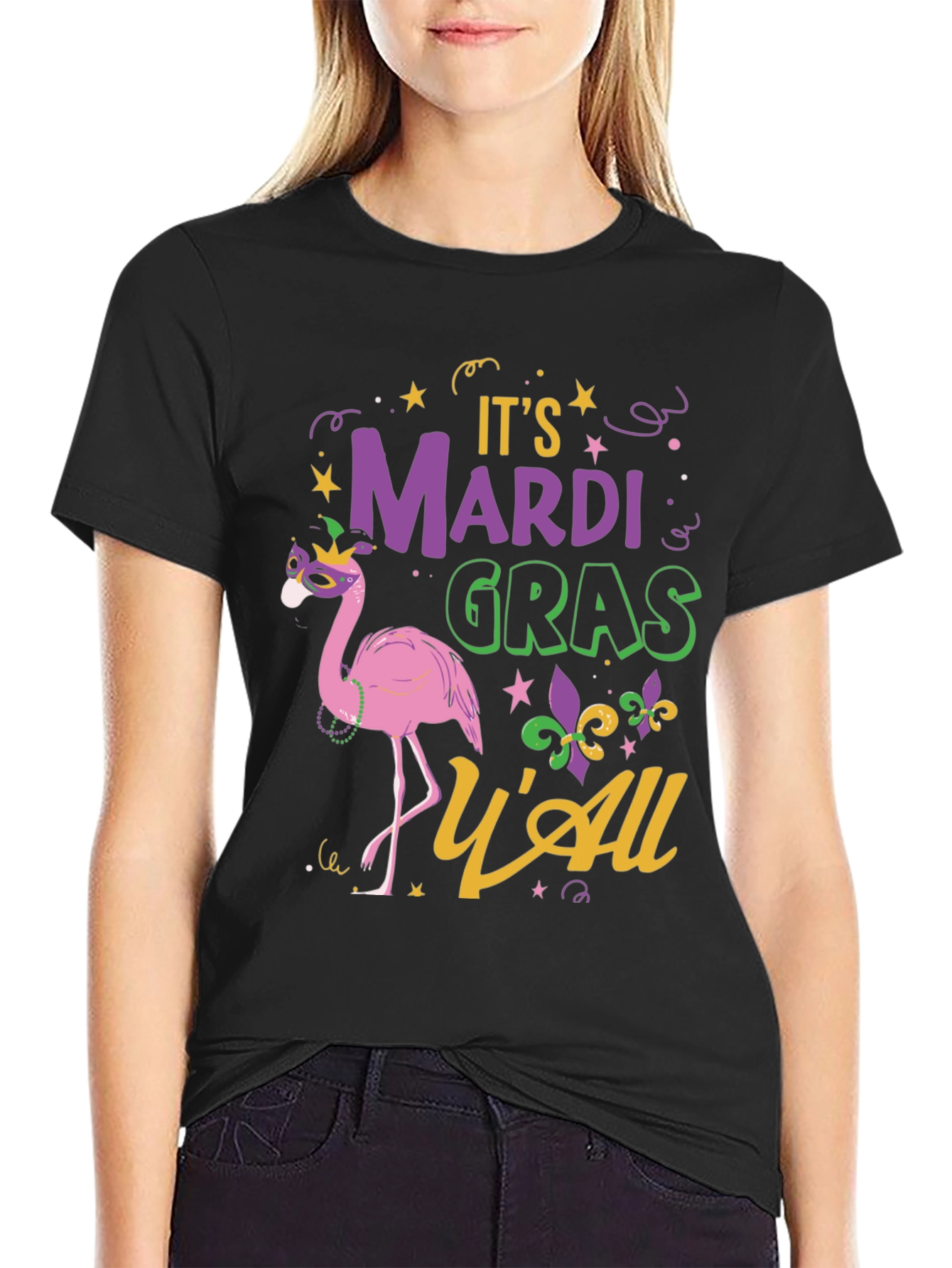 Mardi Gras Flamingo Tee