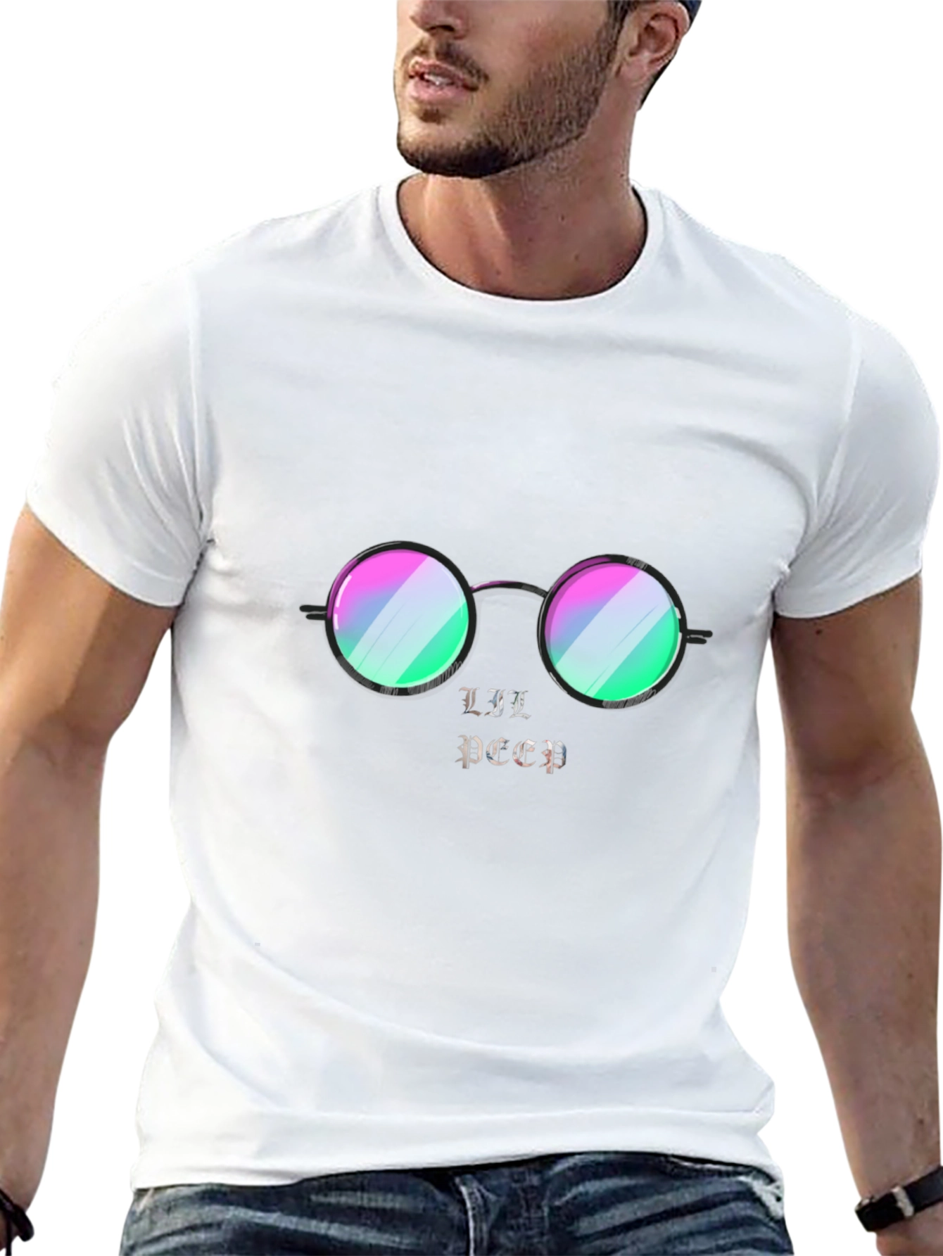 Lil Peep Graphic Print Black T-Shirt