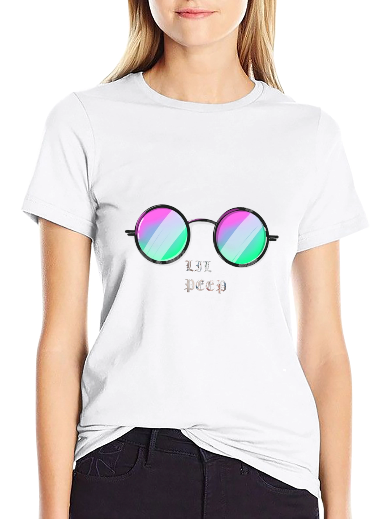 Lil Peep Graphic Print Black T-Shirt