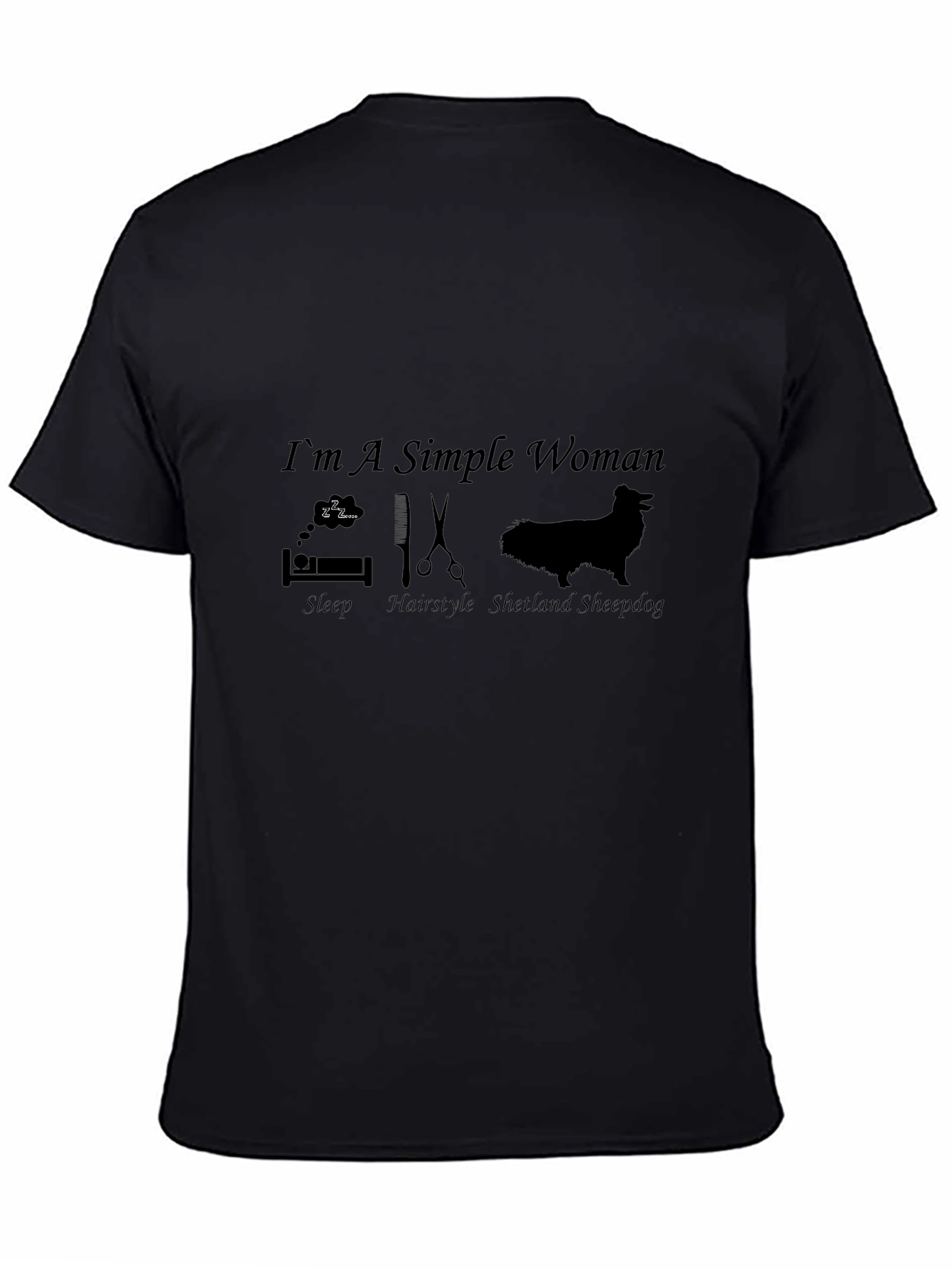 Simple Woman T-Shirt - Dog Sleep Hair Style