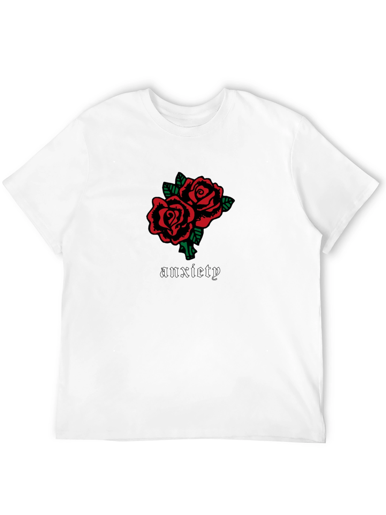 Anxiety Rose Graphic Black T-Shirt