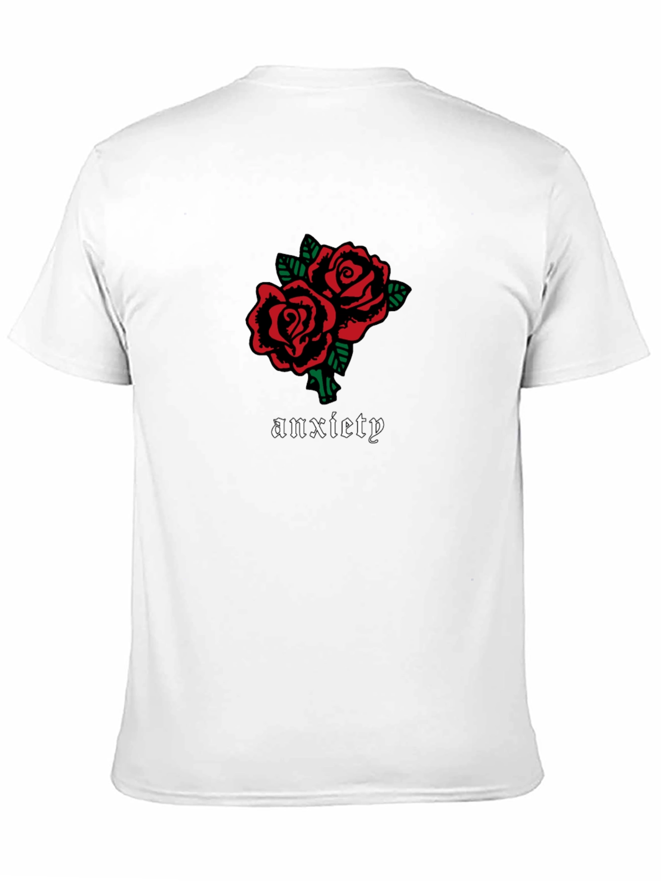 Anxiety Rose Graphic Black T-Shirt