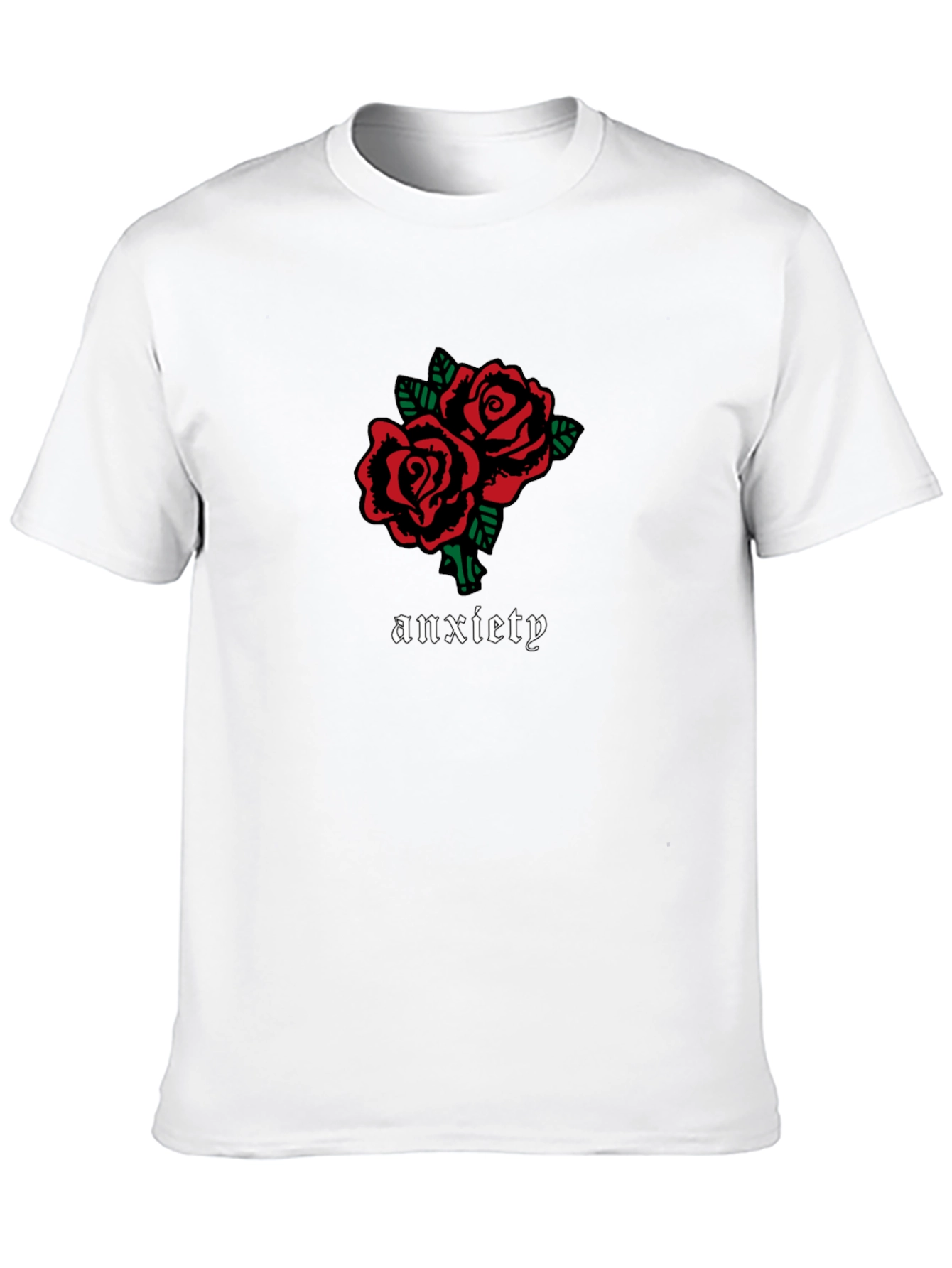 Anxiety Rose Graphic Black T-Shirt