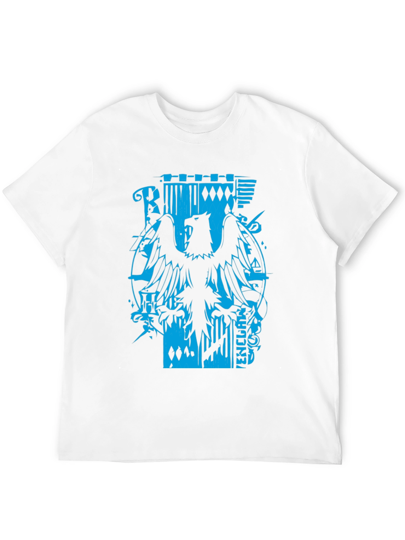 Mens Black Graphic Tee - Eagle Print