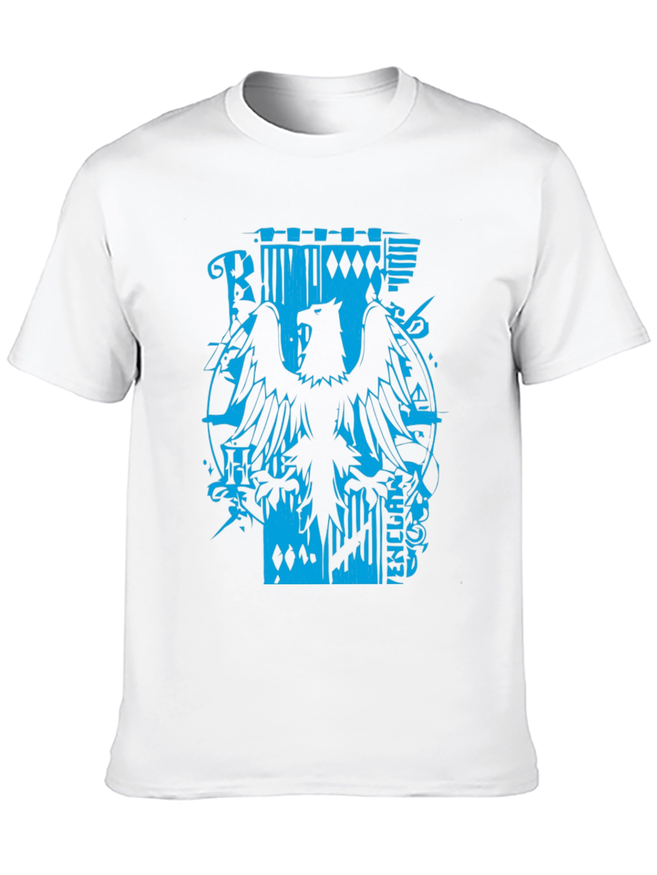 Mens Black Graphic Tee - Eagle Print