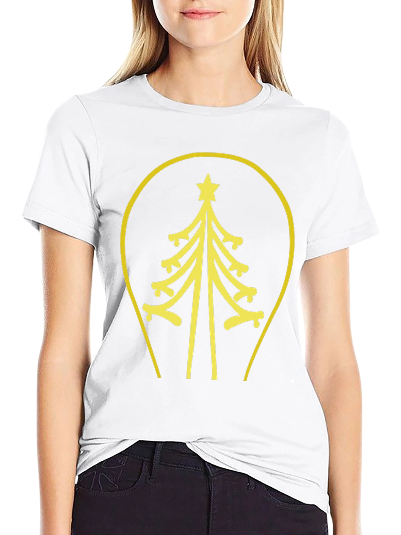 Minimalist Christmas Tree Graphic Tee