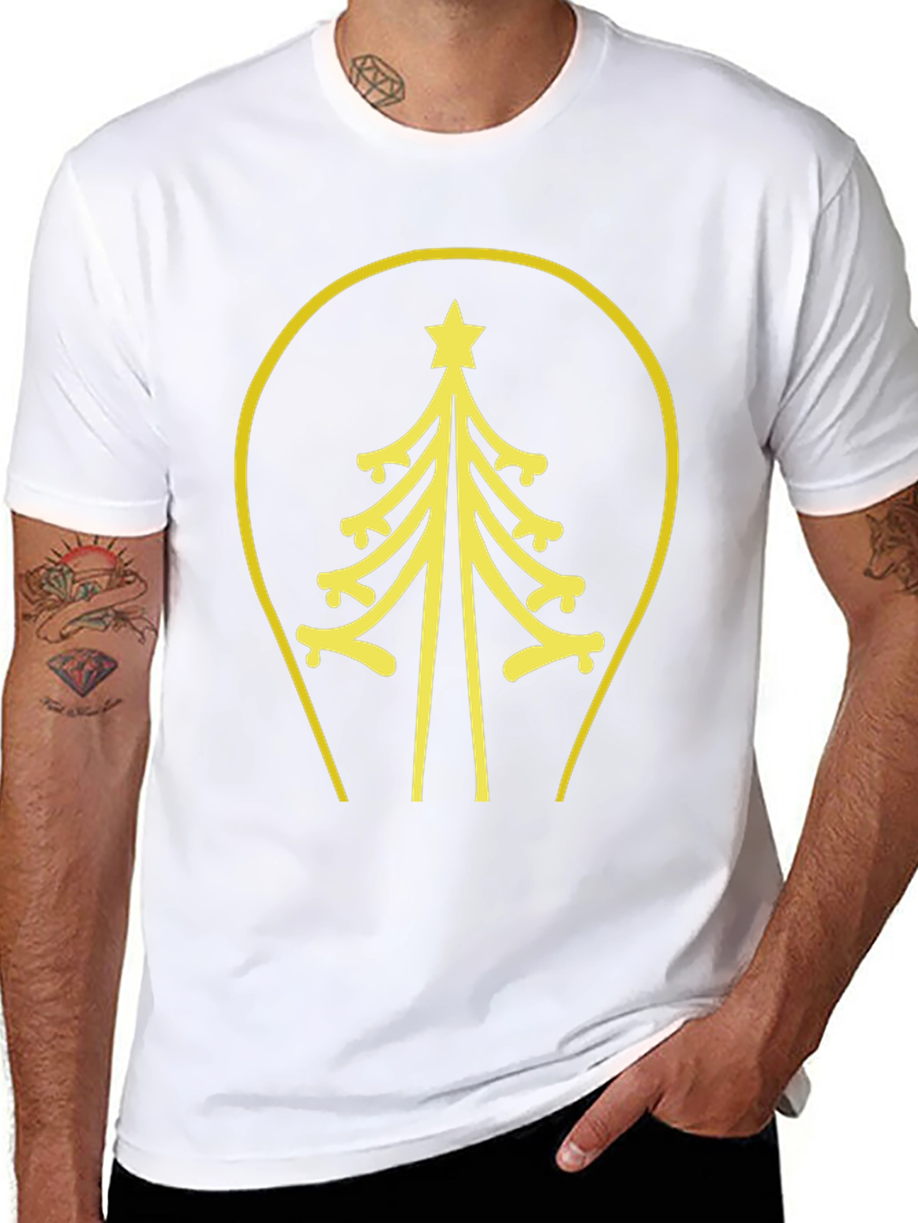 Minimalist Christmas Tree Graphic Tee