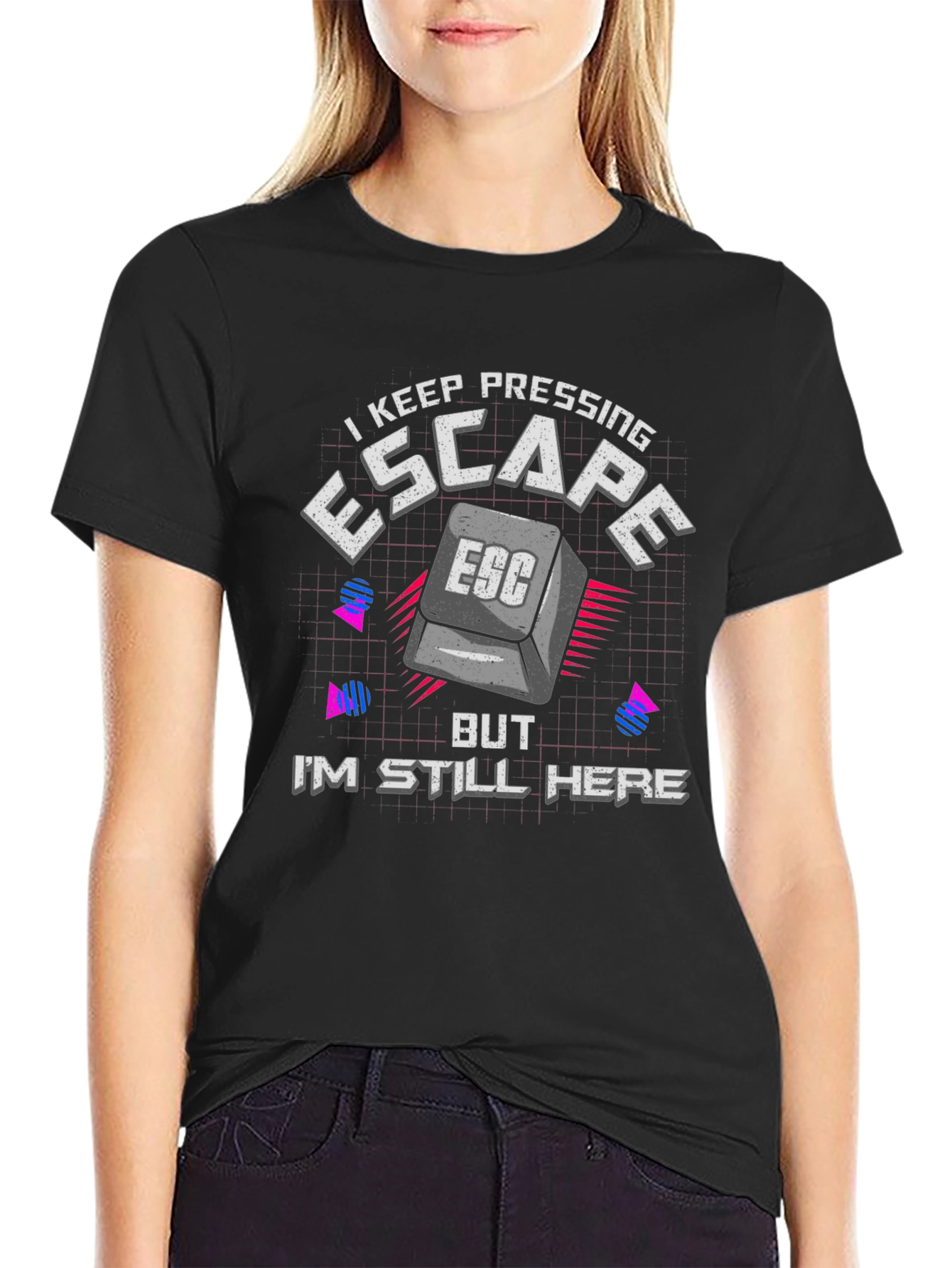 Escape Button Graphic Tee - Gamer Humor T-Shirt