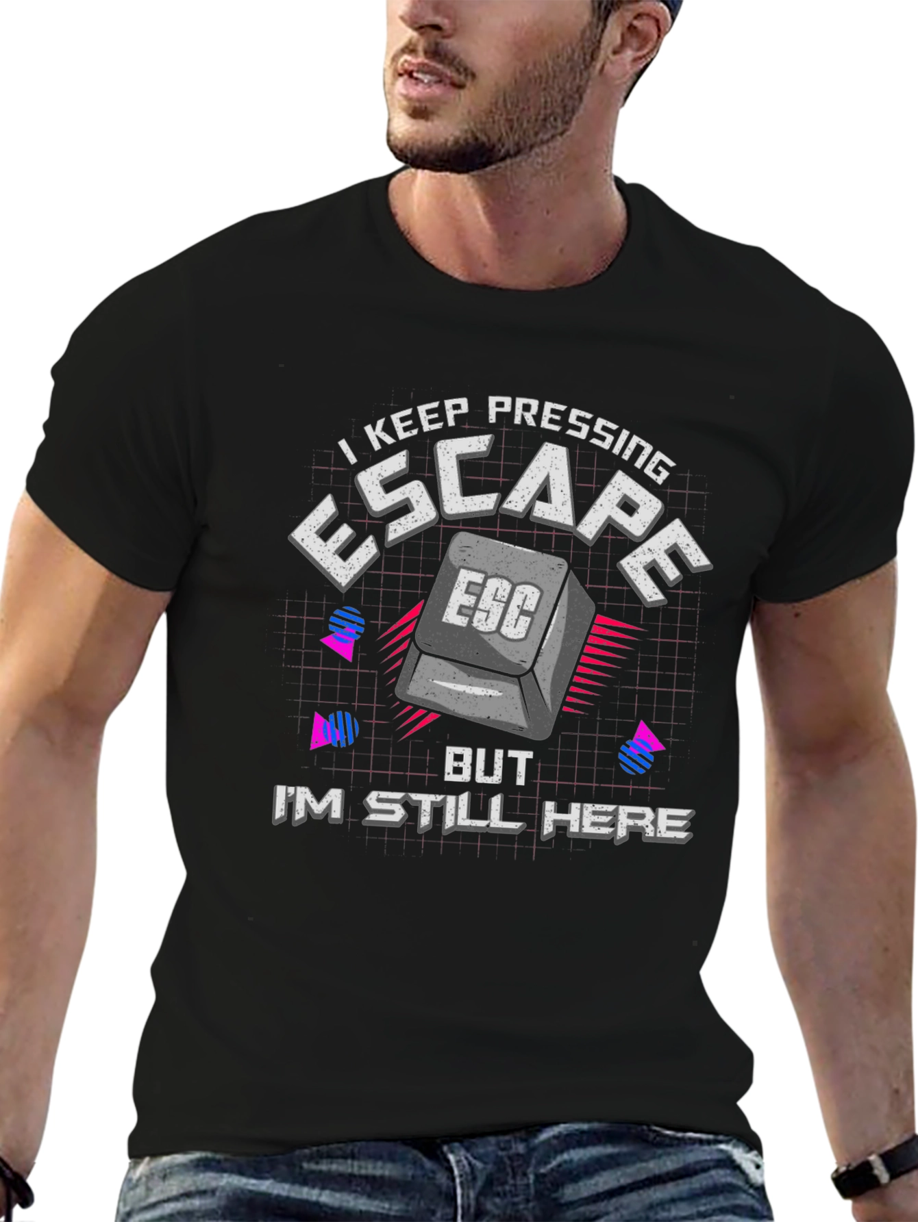 Escape Button Graphic Tee - Gamer Humor T-Shirt