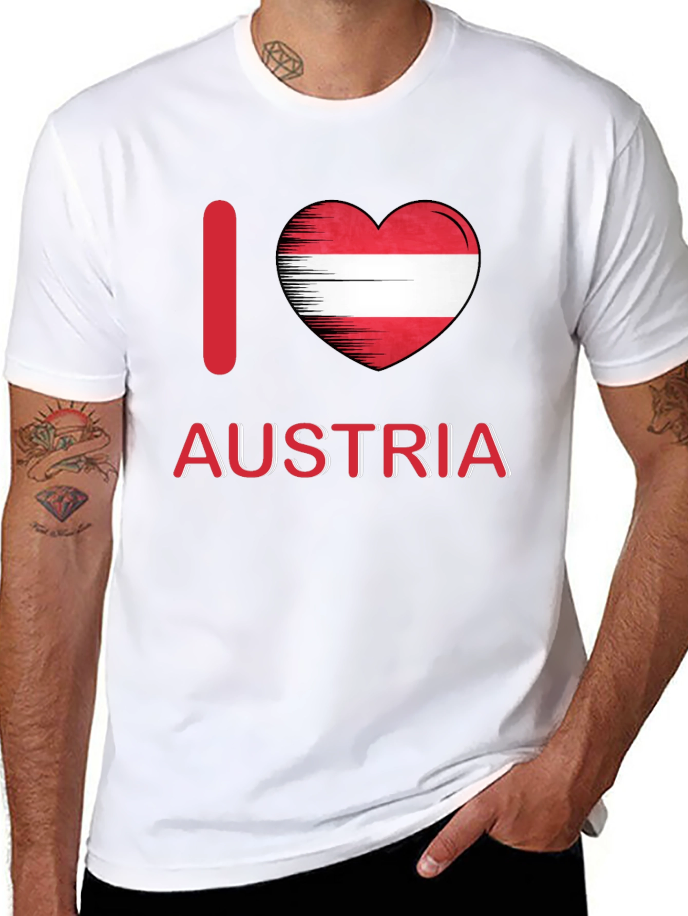 I Love Austria Flag Heart T-Shirt
