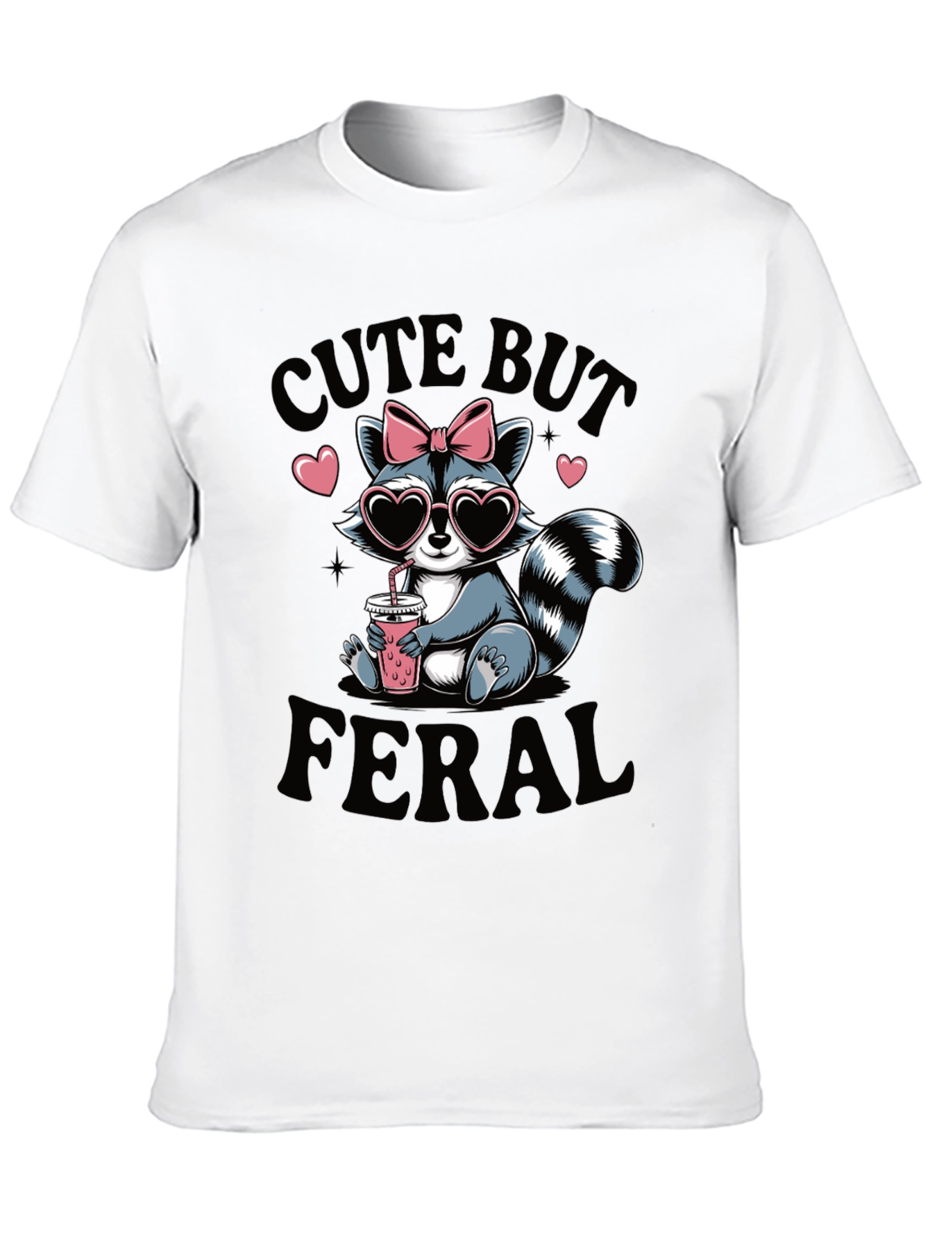 Cute But Feral Raccoon T-Shirt