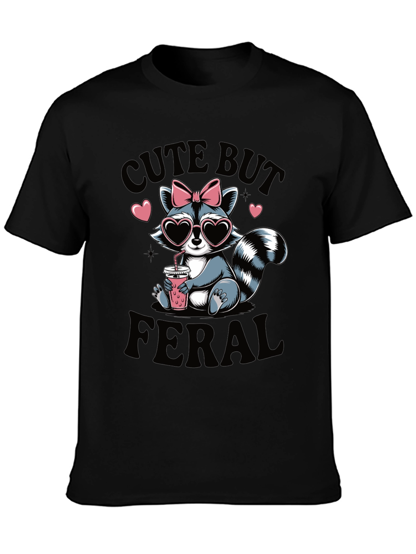 Cute But Feral Raccoon T-Shirt