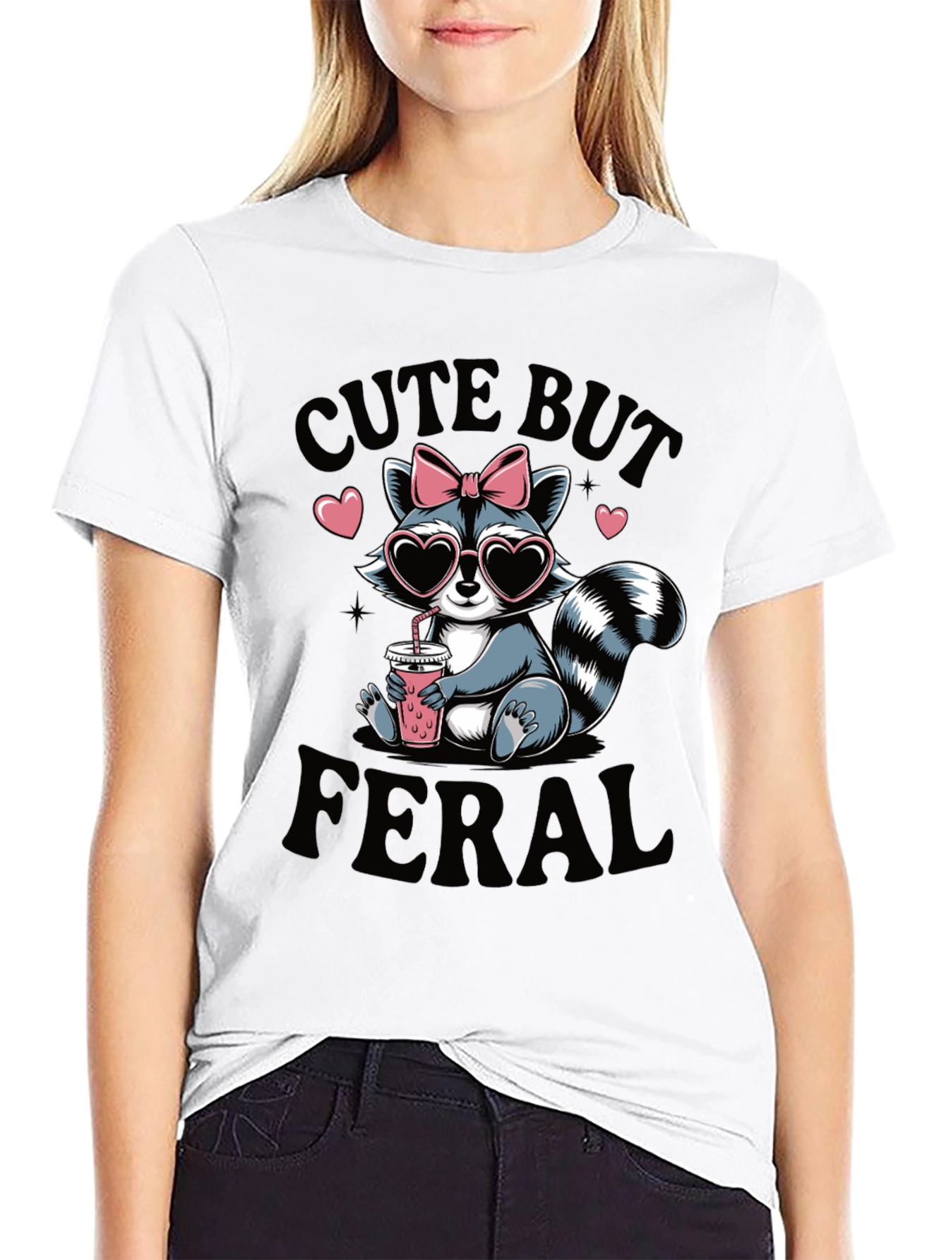 Cute But Feral Raccoon T-Shirt