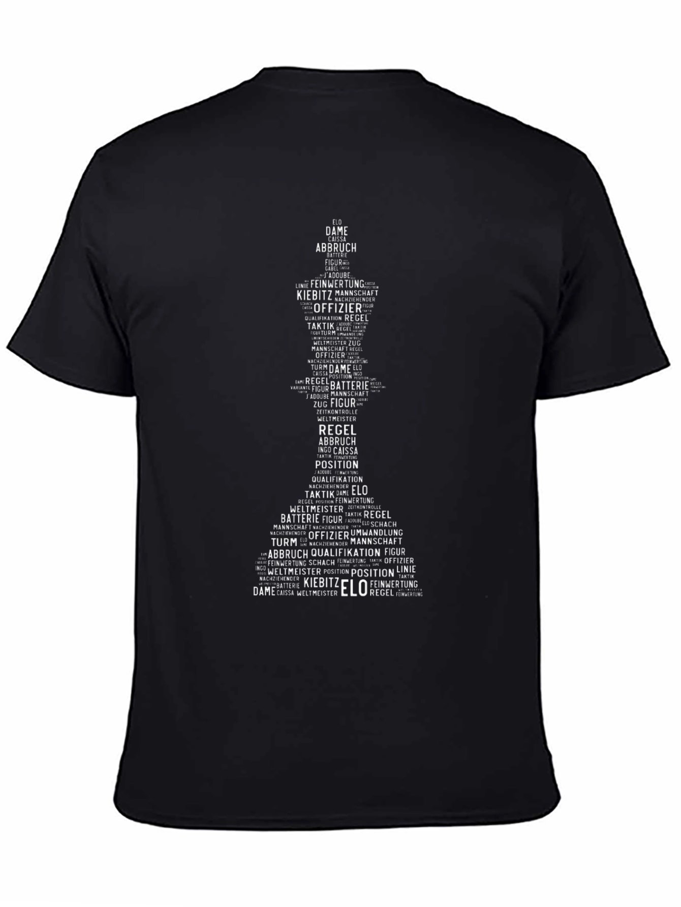 Chess Word Art T-Shirt - Unique Graphic Tee