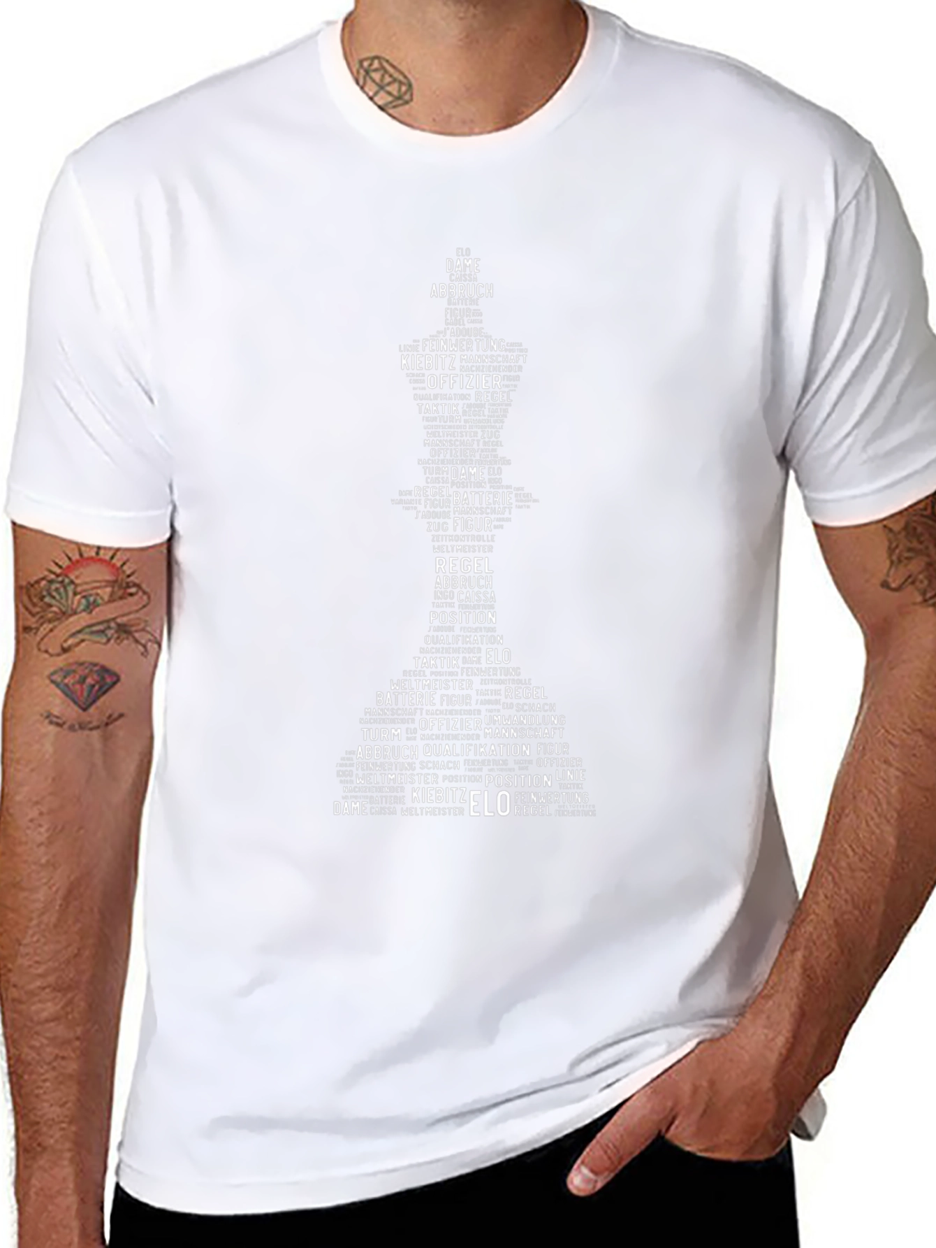 Chess Word Art T-Shirt - Unique Graphic Tee