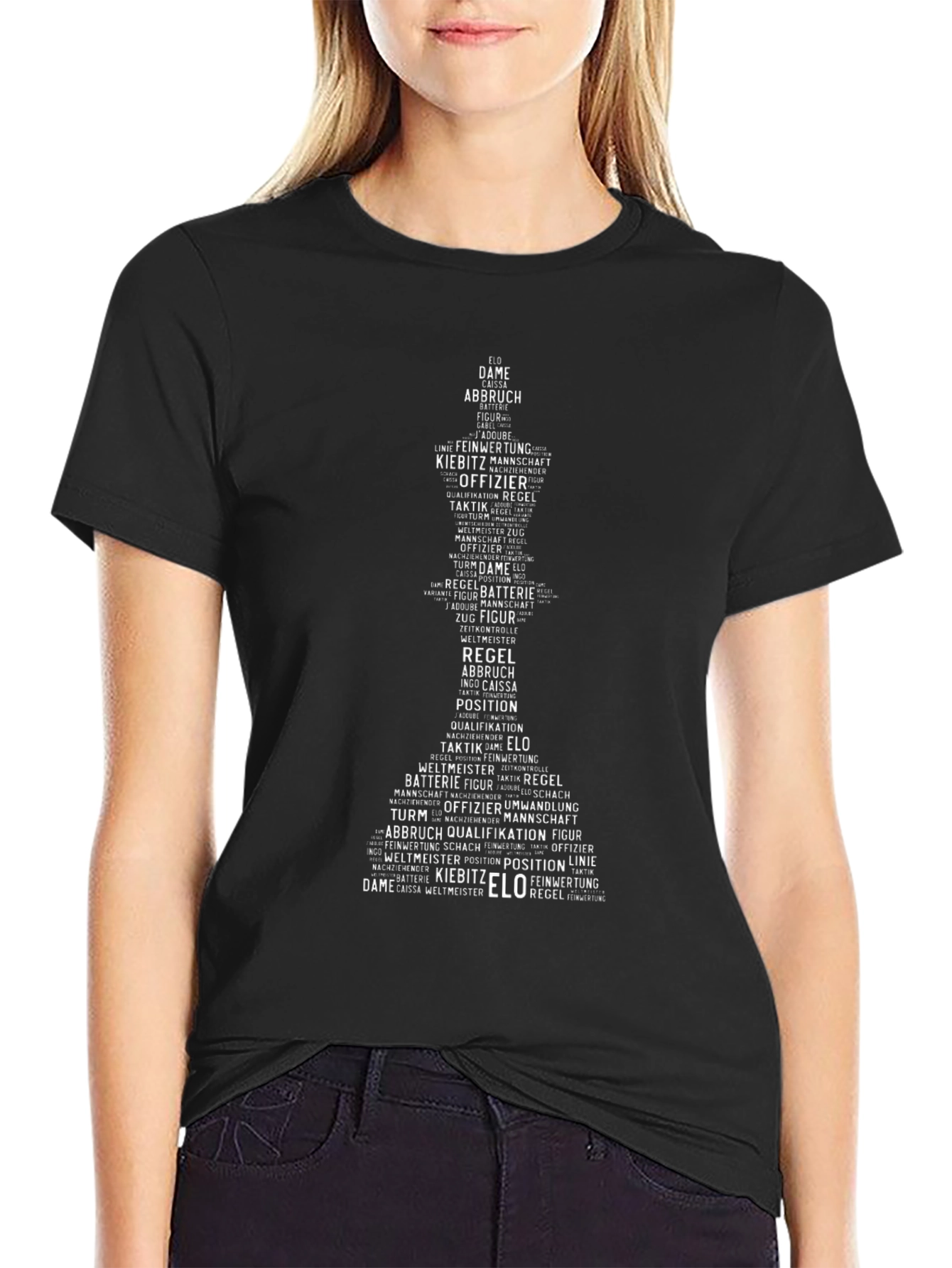 Chess Word Art T-Shirt - Unique Graphic Tee